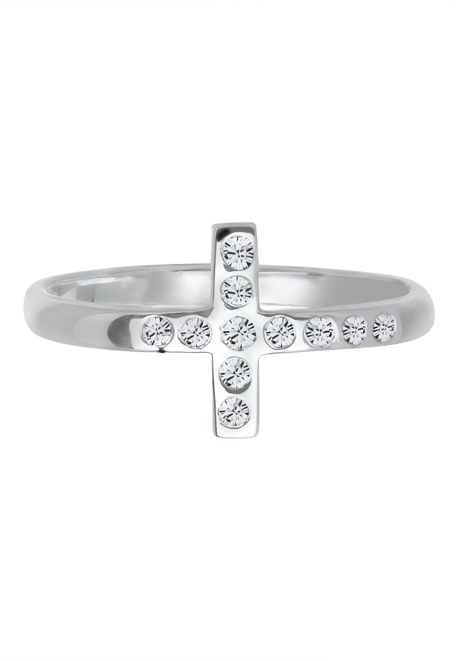 Elli Silberring »Ring Blogger Kreuz Kristalle 925 Silber«