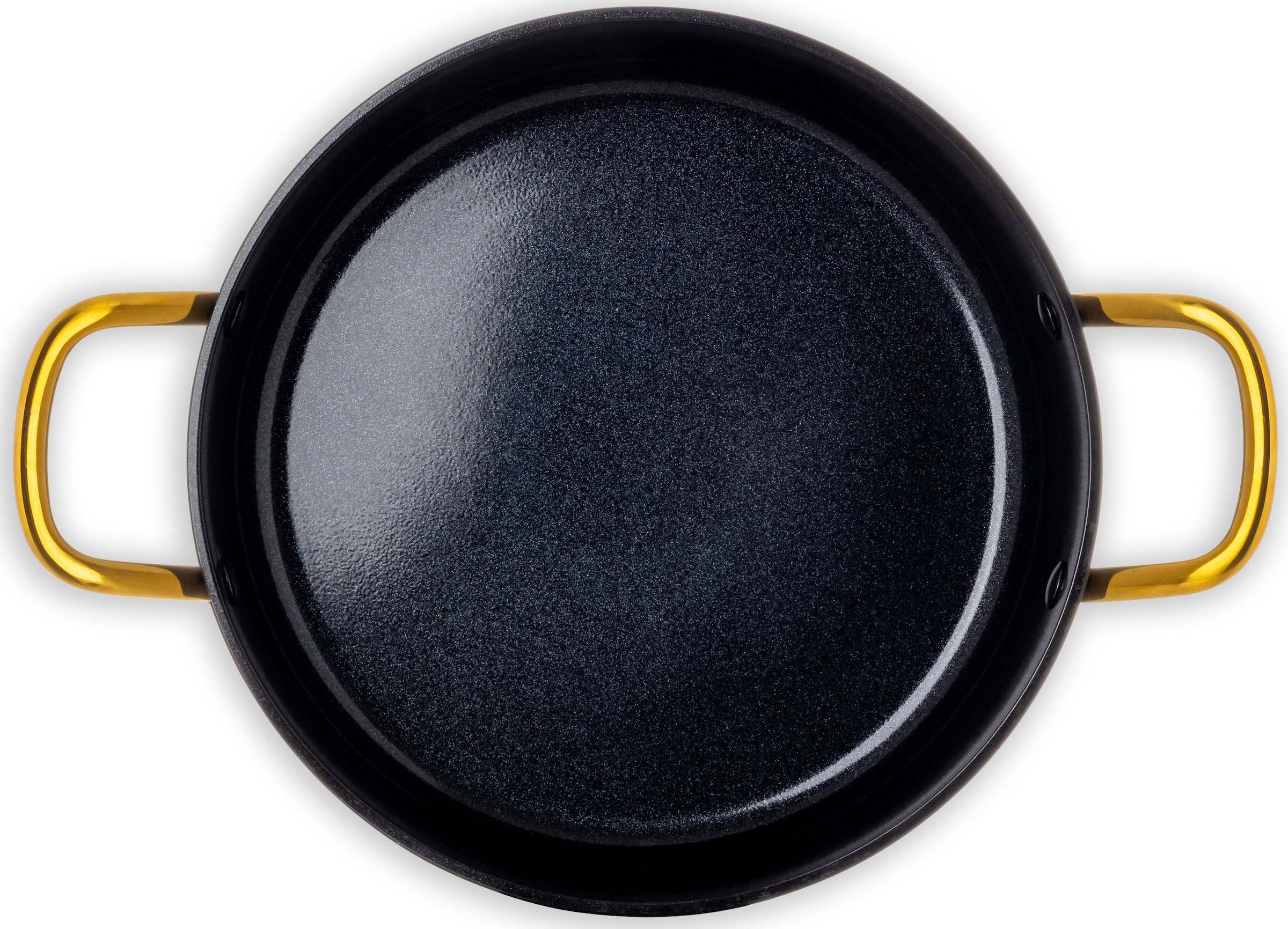 HENSSLERS Kochtopf, Aluminium, BLACK CERAMIC Antihaftbeschichtung, goldener Edelstahlgriff, Induktion