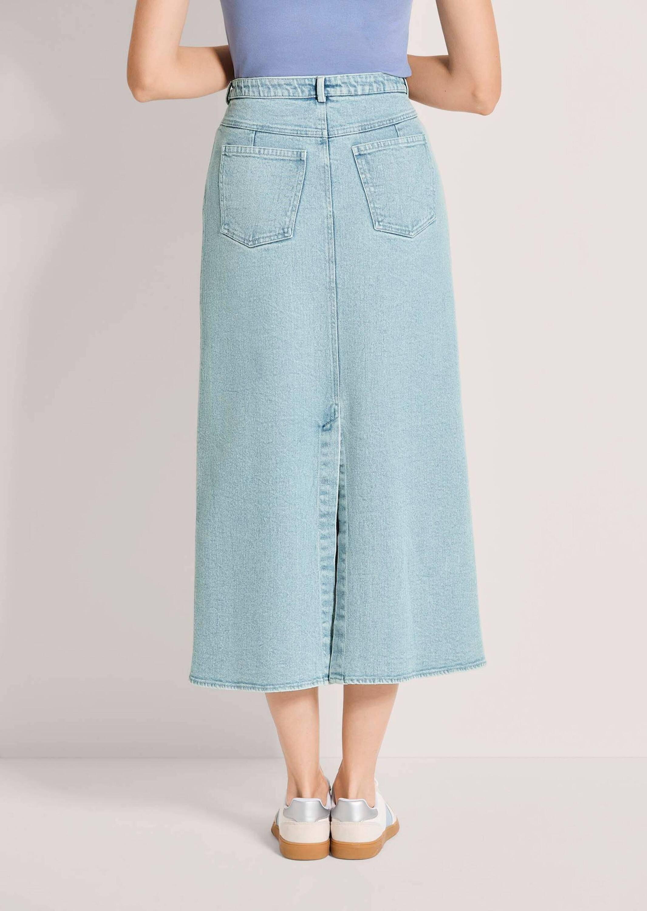 MADELEINE Regular-fit-Jeans »Jeansrock Midirock mit Formbund« Jeansrock in Midilänge