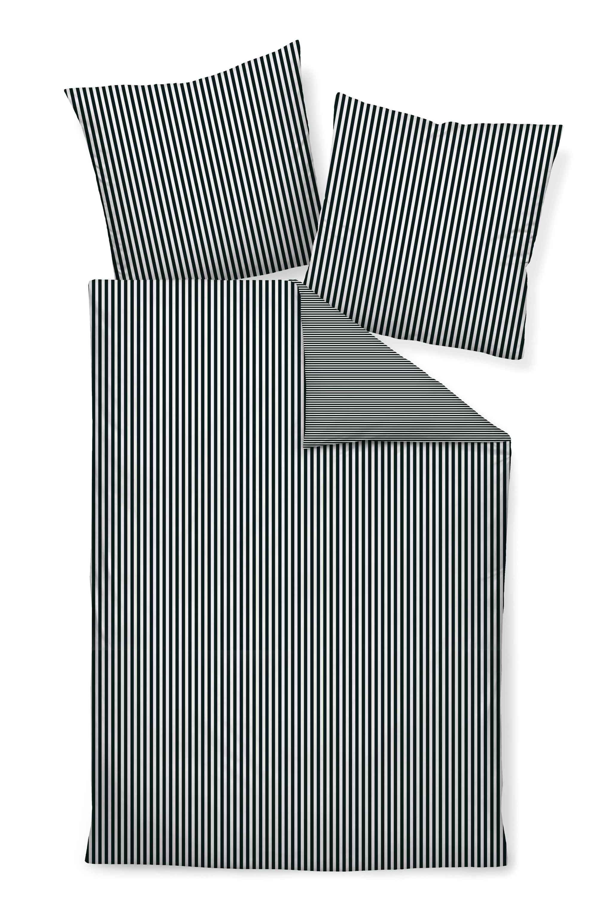Janine Wendebettwäsche »Mako-Satin Bettwäsche 3912«, (2 tlg.), mit Reißverschluss, Streifen Design