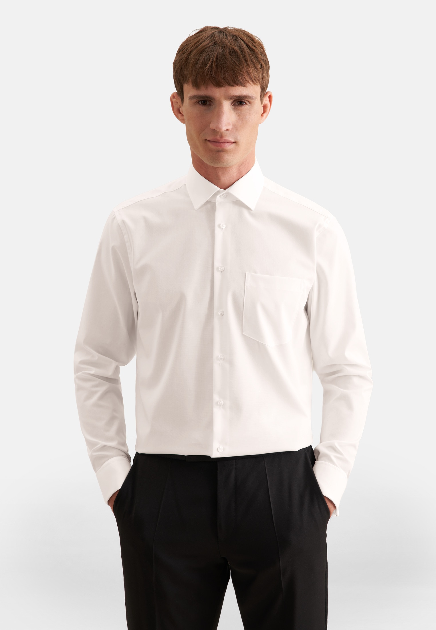 seidensticker Businesshemd »Schwarze Rose« Regular 1/1 Kentkragen Uni