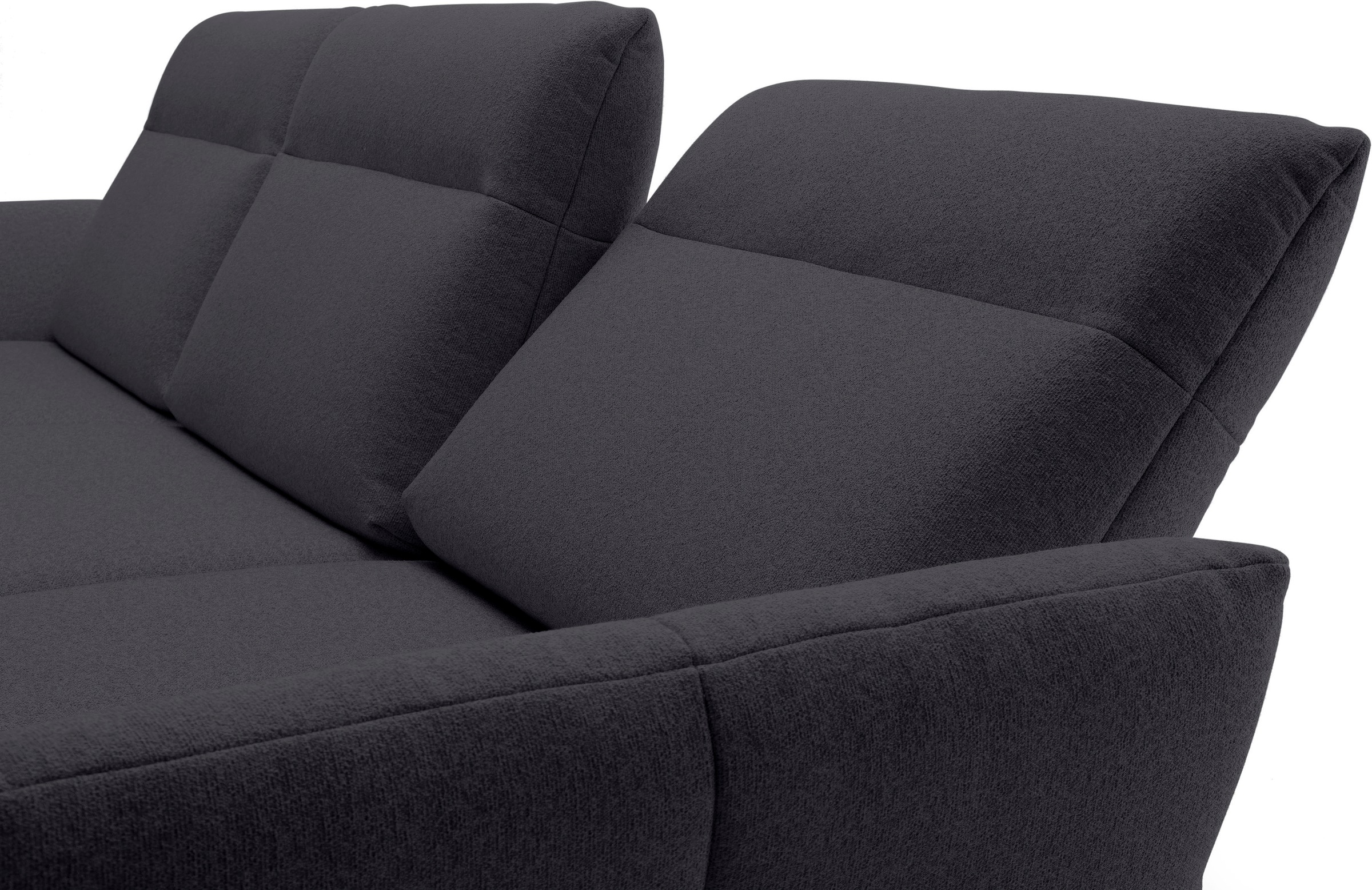 hülsta sofa Ecksofa »hs.460«, Sockel in Nussbaum, Winkelfüße in Umbragrau,  Breite 298 cm auf Raten kaufen