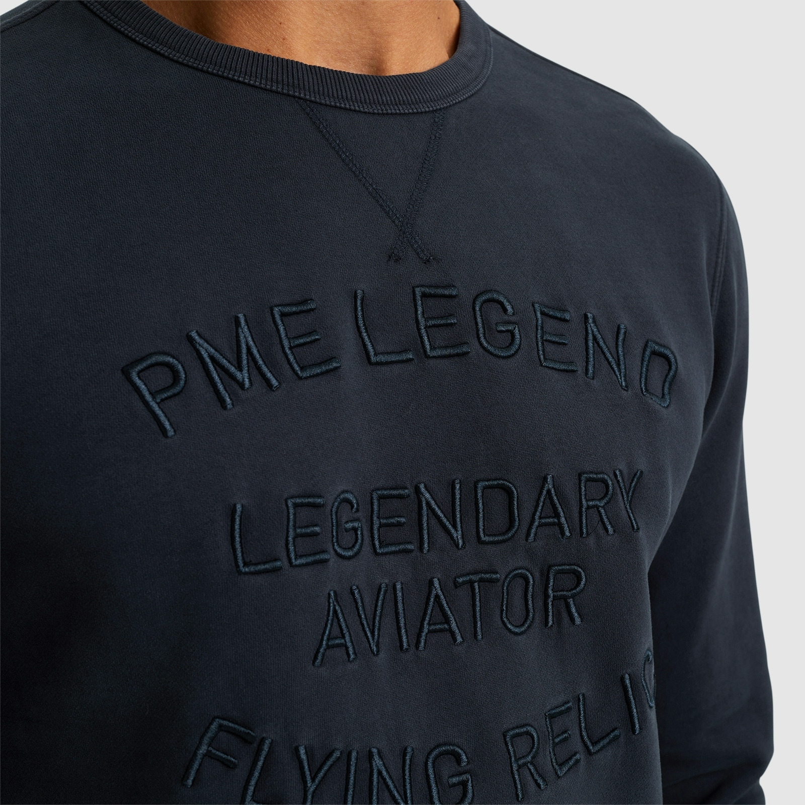 PME LEGEND Sweatshirt »Crewneck gd terry«, mit Schriftzug
