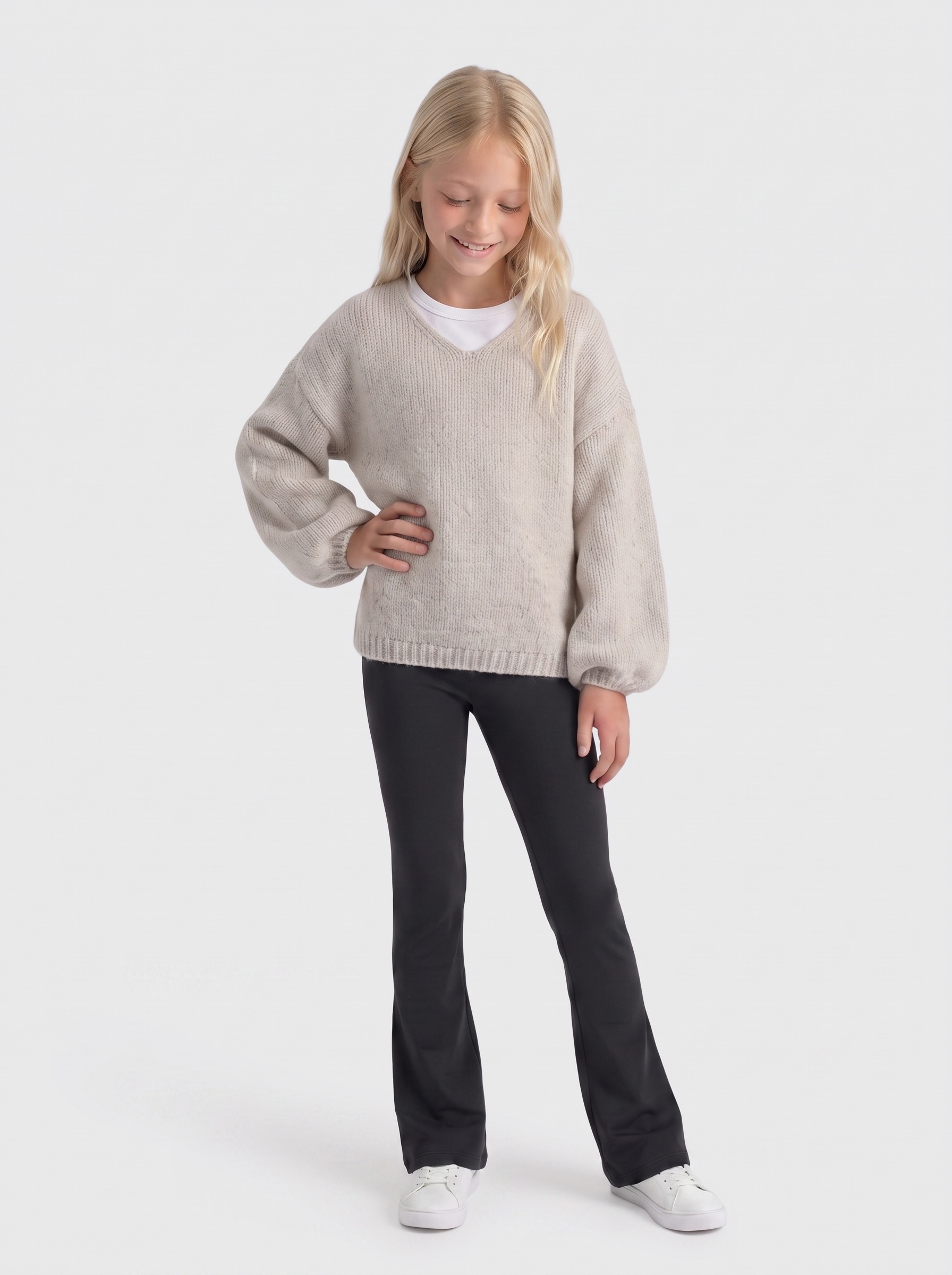KIDS ONLY V-Ausschnitt-Pullover »KOGDINEA L/S REVERSIBLE PULLOV. KNT« Kunstfaser, regular fit