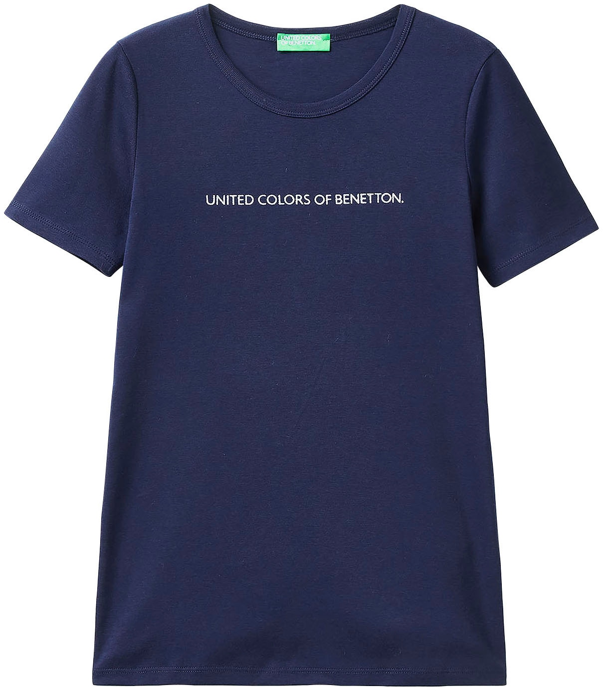 (1 of mit Druck bei United ♕ T-Shirt, tlg.), glitzerndem Colors Benetton