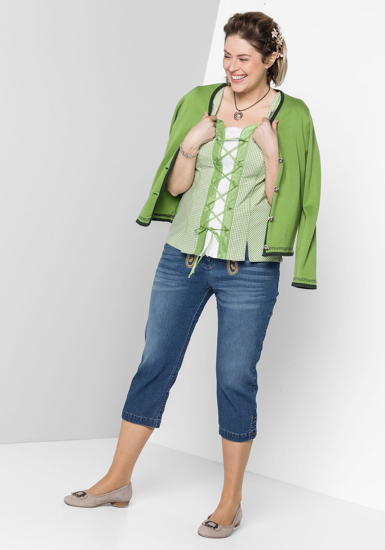 Sheego Trachtenbluse »Trachtenbluse im Trachten-Look«, im Trachten-Look