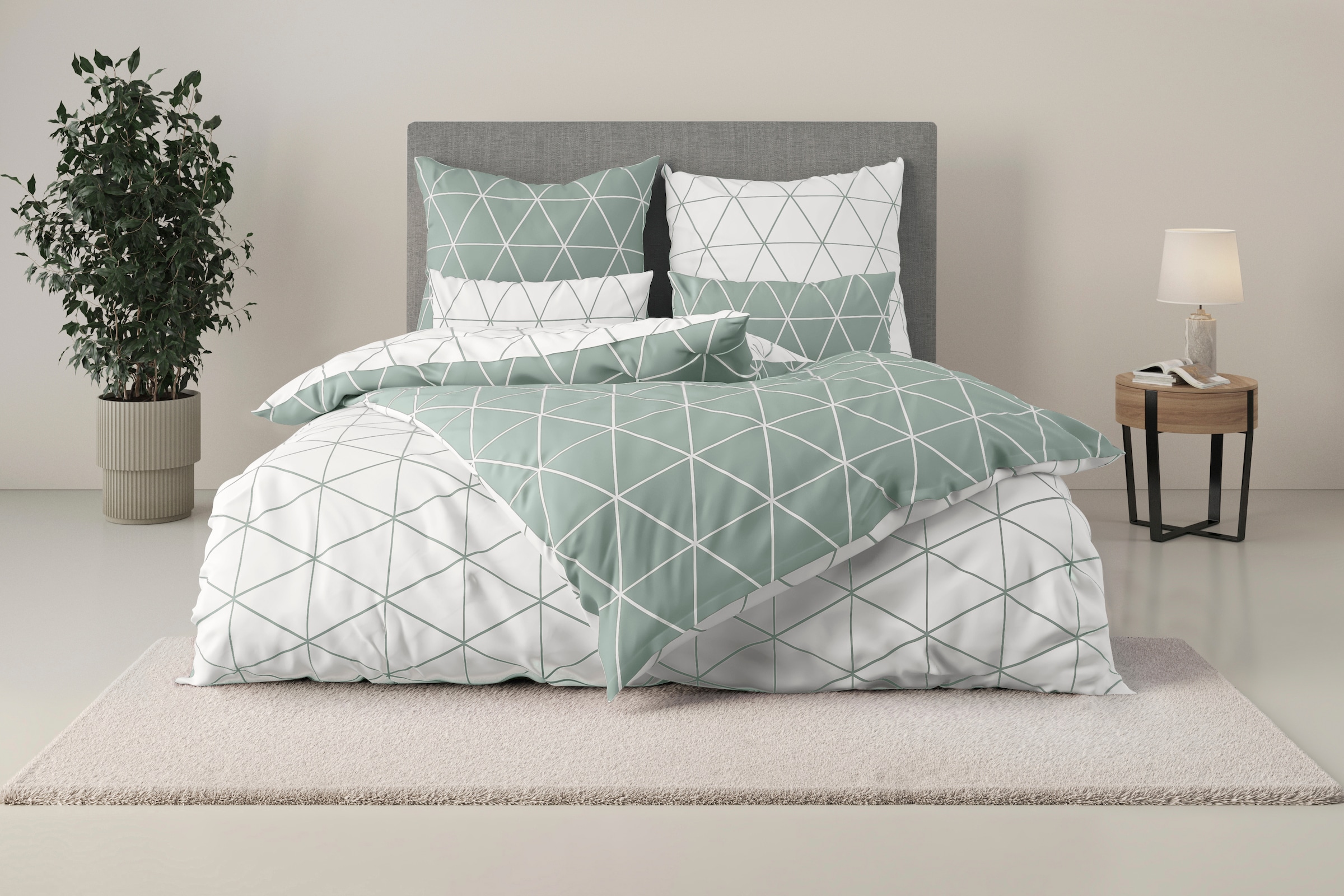 OTTO home Bettwäsche »Balsby« 2 Stk. in Gr. 135x200 oder 155x220 cm, 100% Baumwolle