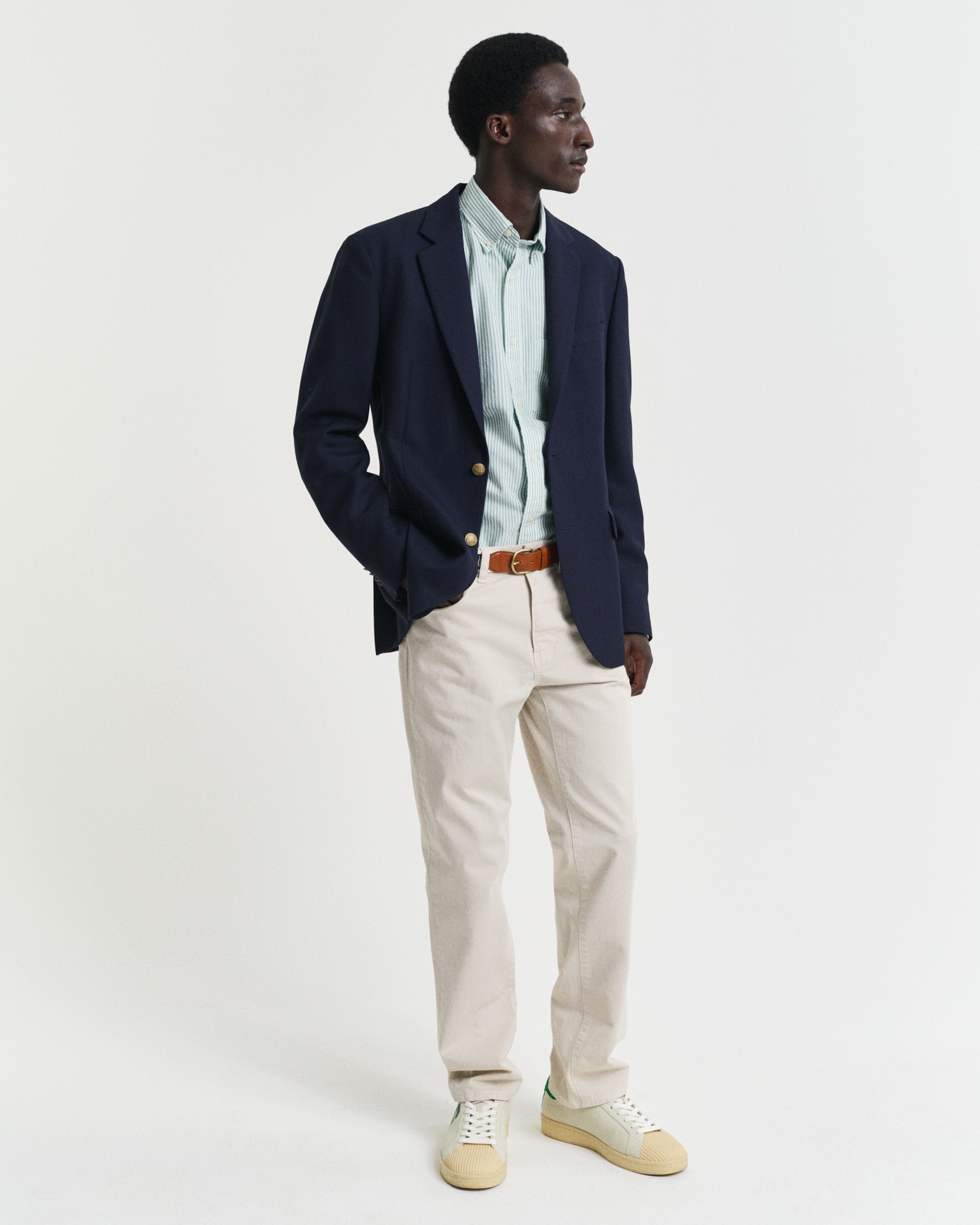 Gant Langarmhemd »Regular Fit Oxford Hemd strukturiert langlebig dicker gestreift«, mit dezenter Logostickerei