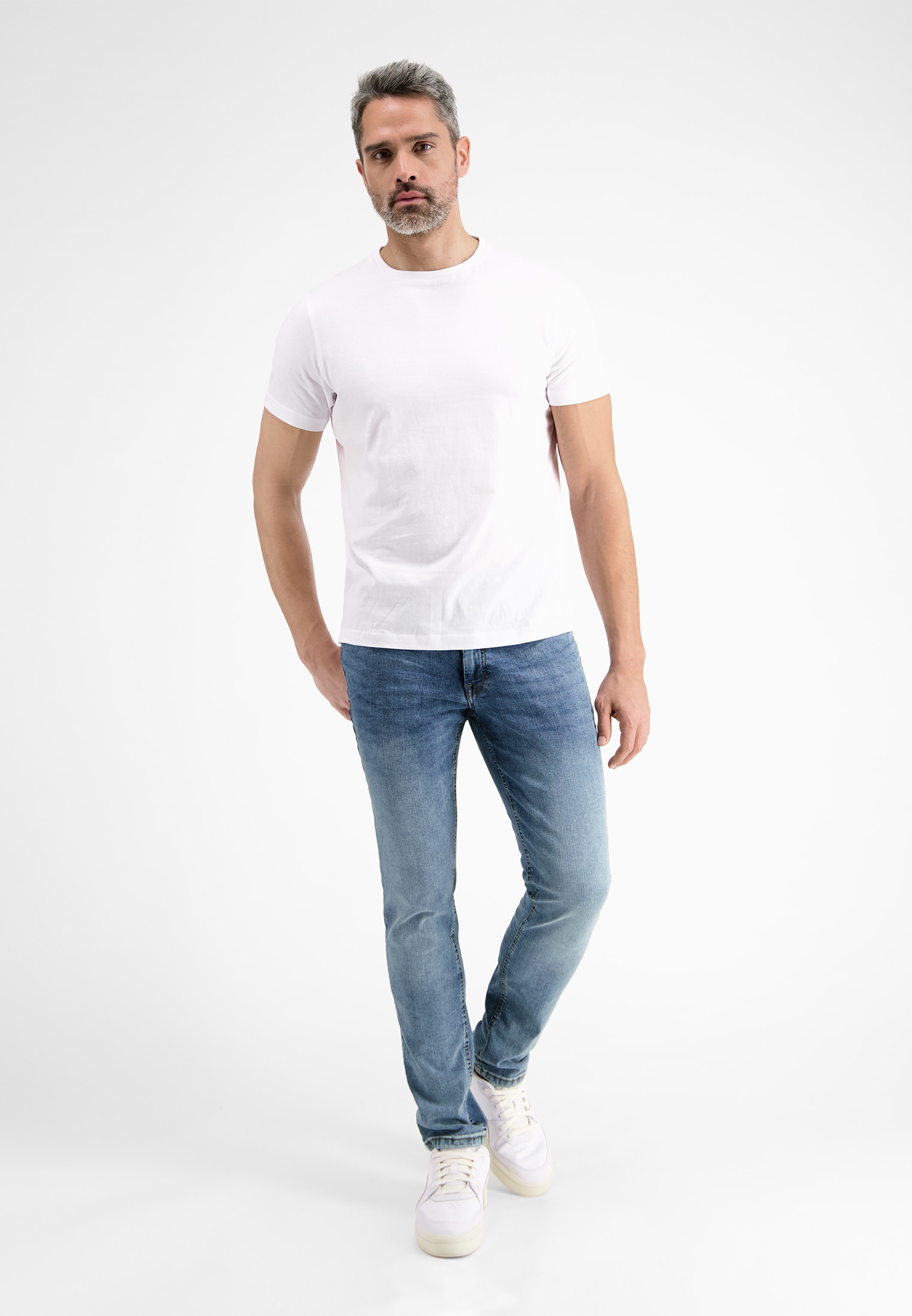 LERROS Slim-fit-Jeans »CONLIN 5-Pocket Stretch-Denim, SLIM FIT« Herren Jeans, blau, bequem, Used-Look, 99% Baumwolle, 1% Elasthan