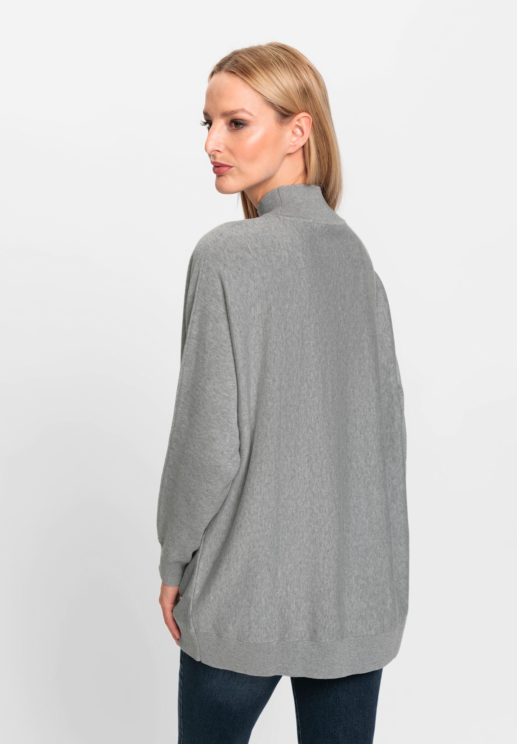 heine Strickpullover »Pullover Stehkragenpullover mit Fledermaus-Ärmel«