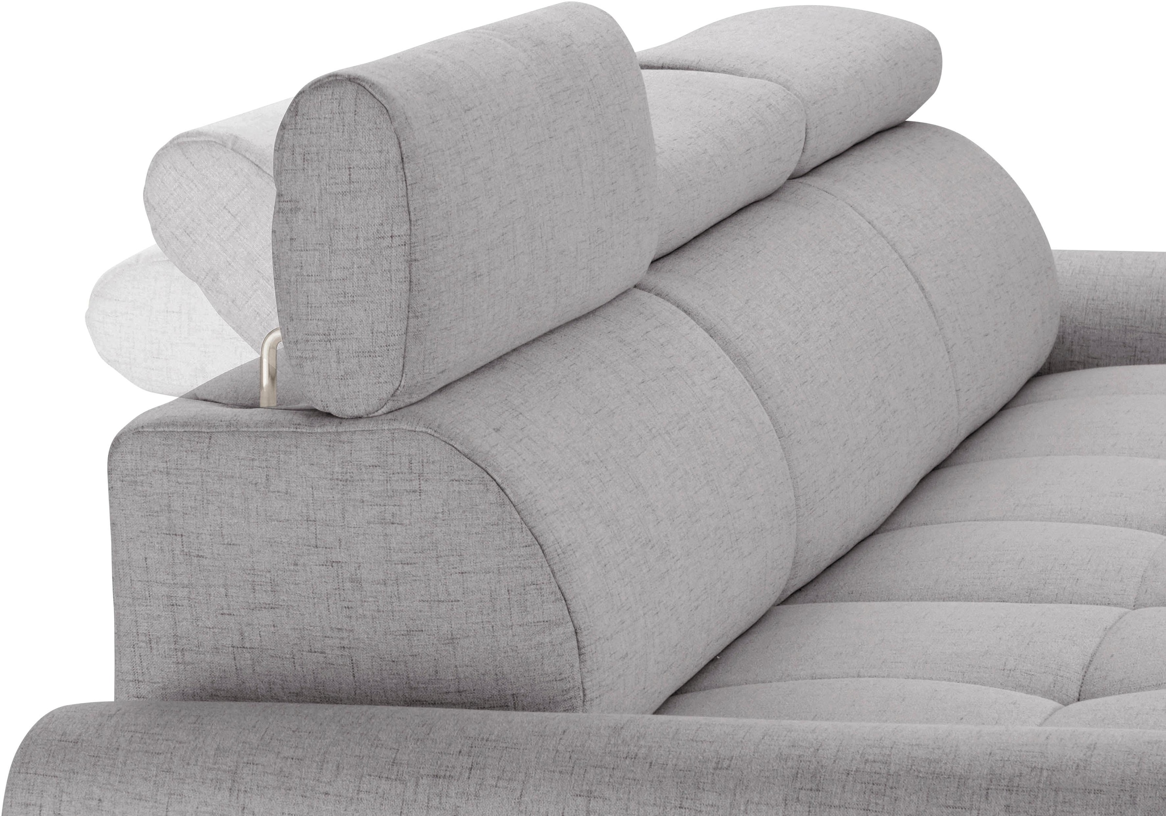 sit&more Ecksofa »Riva L-Form« inklusive Kopteilverstellung, wahlweise mit Schlaffunktion