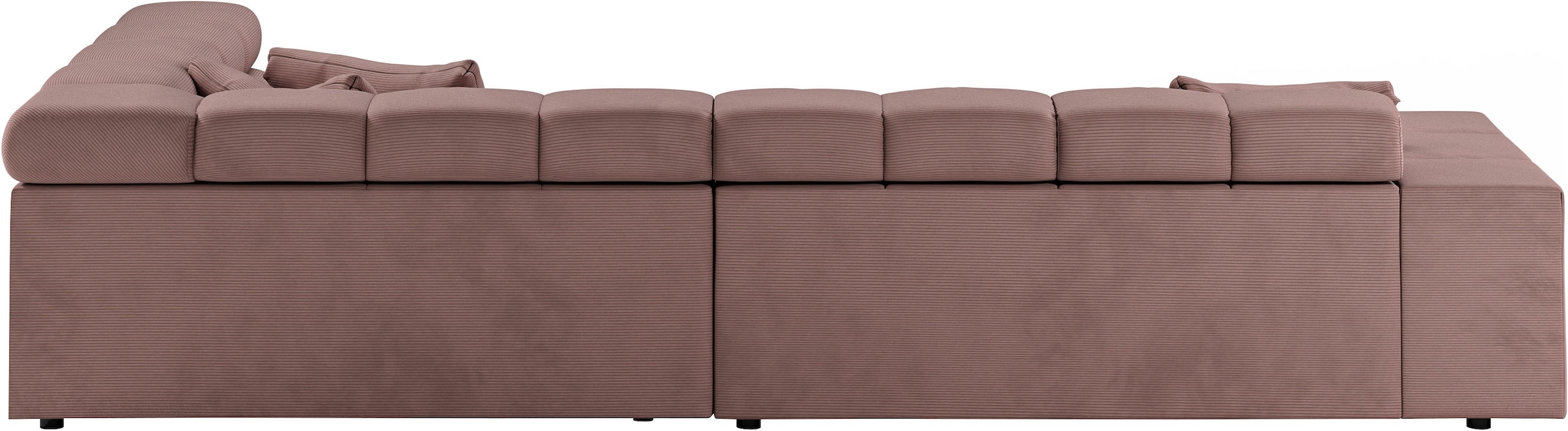 INOSIGN Ecksofa »Ancona incl. Kopfteilverstellung, Breite 319cm, L-Form«, wahlweise motorische Sitztiefenverstellung, auch in Cord + Easy Care