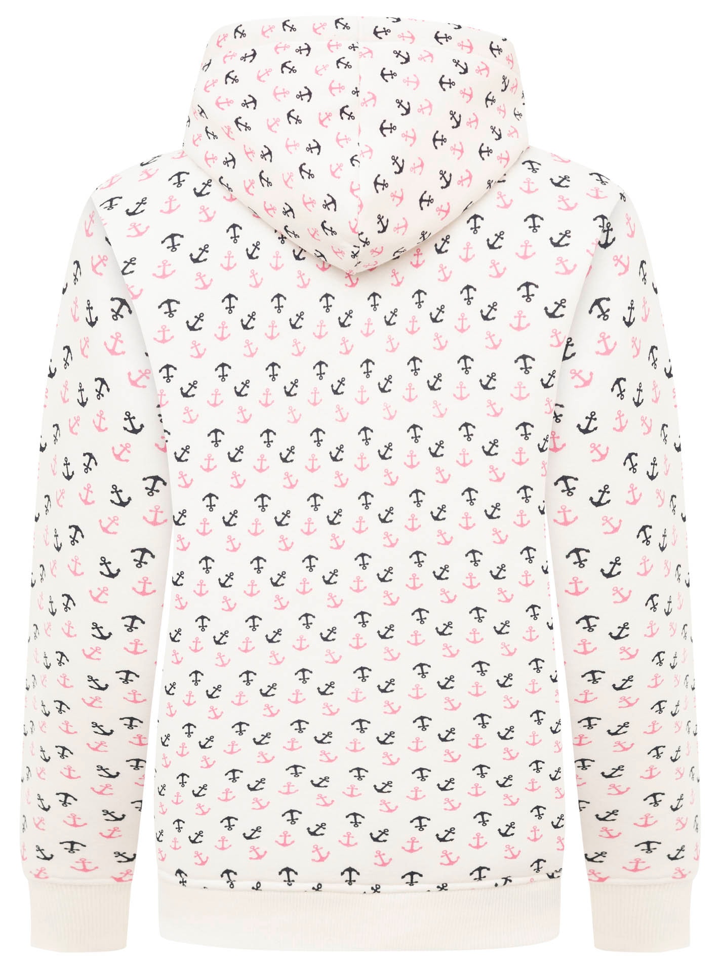 Zwillingsherz Hoodie »"Anker AOP"«, allover Ankerprint, Kapuze mit Kordelzug, Kängurutasche