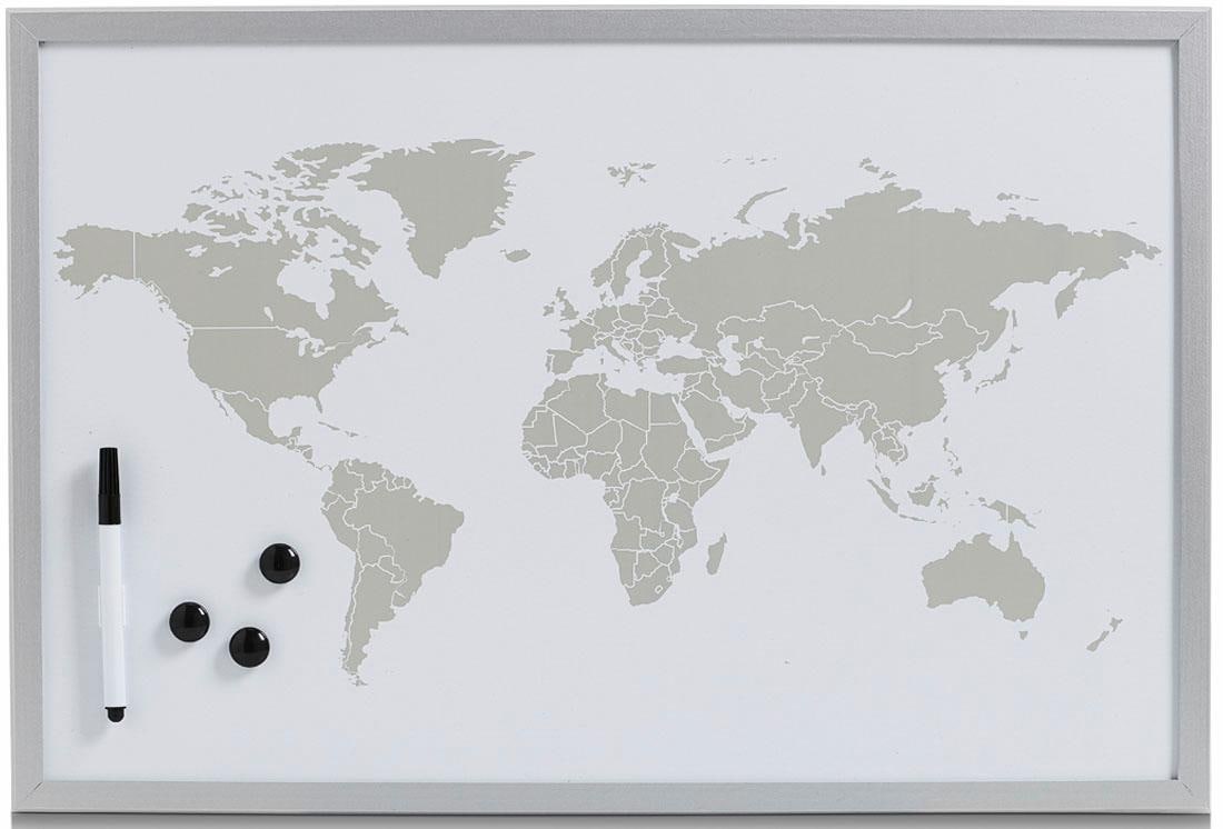 Magnettafel »World«, Memoboard, Motiv Weltkarte