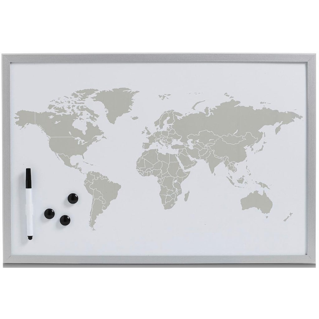Zeller Present Magnettafel »World«, Memoboard, Motiv Weltkarte