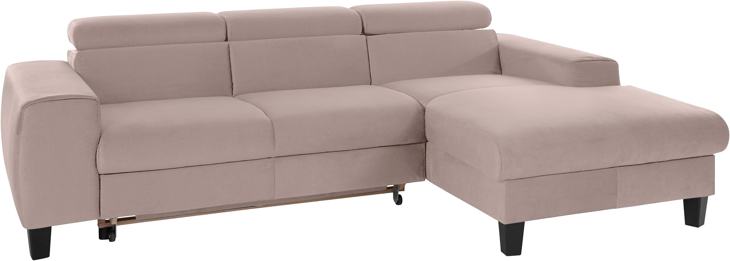 COTTA Ecksofa »Morven L-Form«, Inklusive Kopfteilverstellung, wahlweise mit Ladestation, Bettfunktion