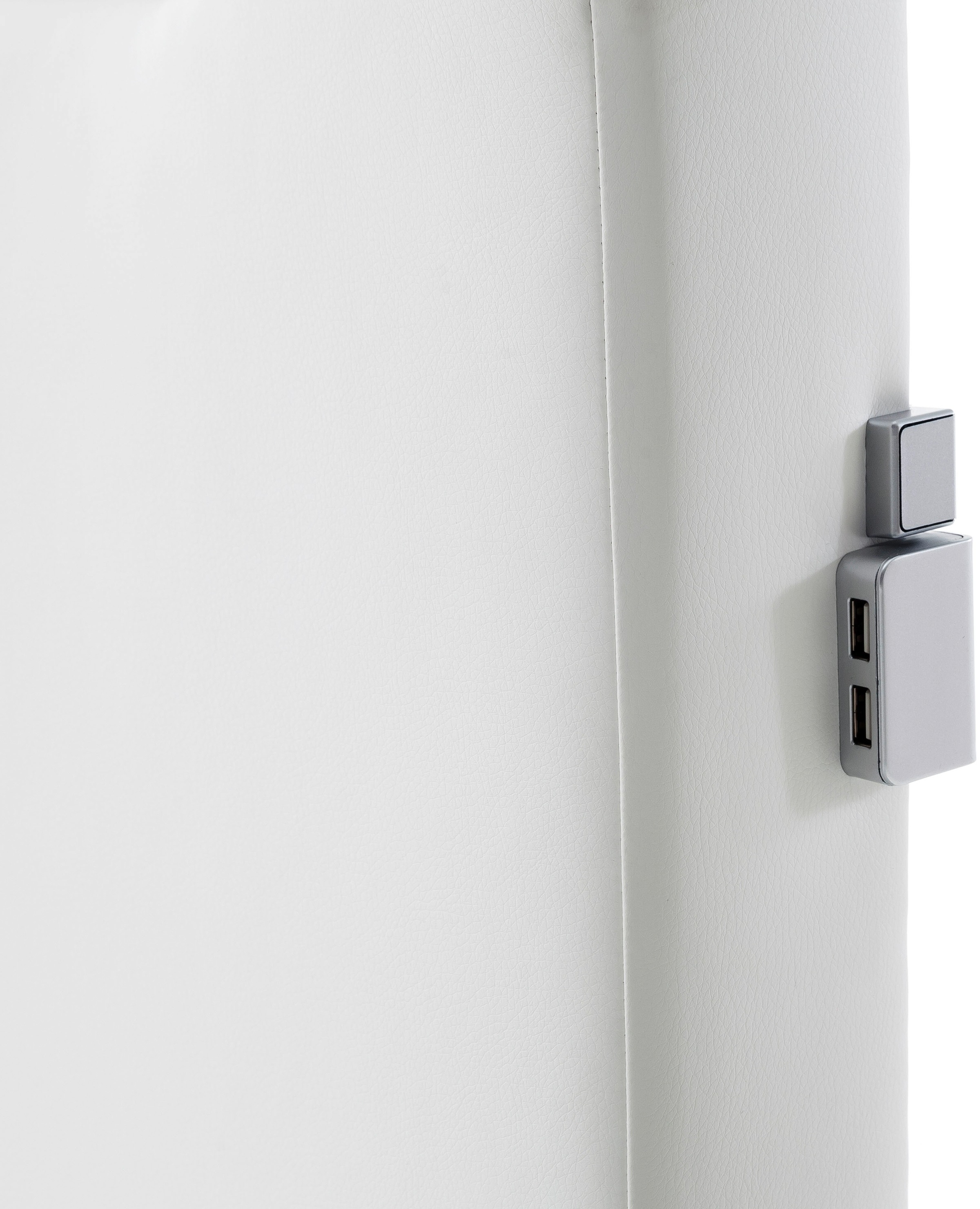 meise.möbel Boxspringbett »Las Vegas«, Füße und Kopfteil mit LED-Beleuchtung, mit Bettkasten und Topper