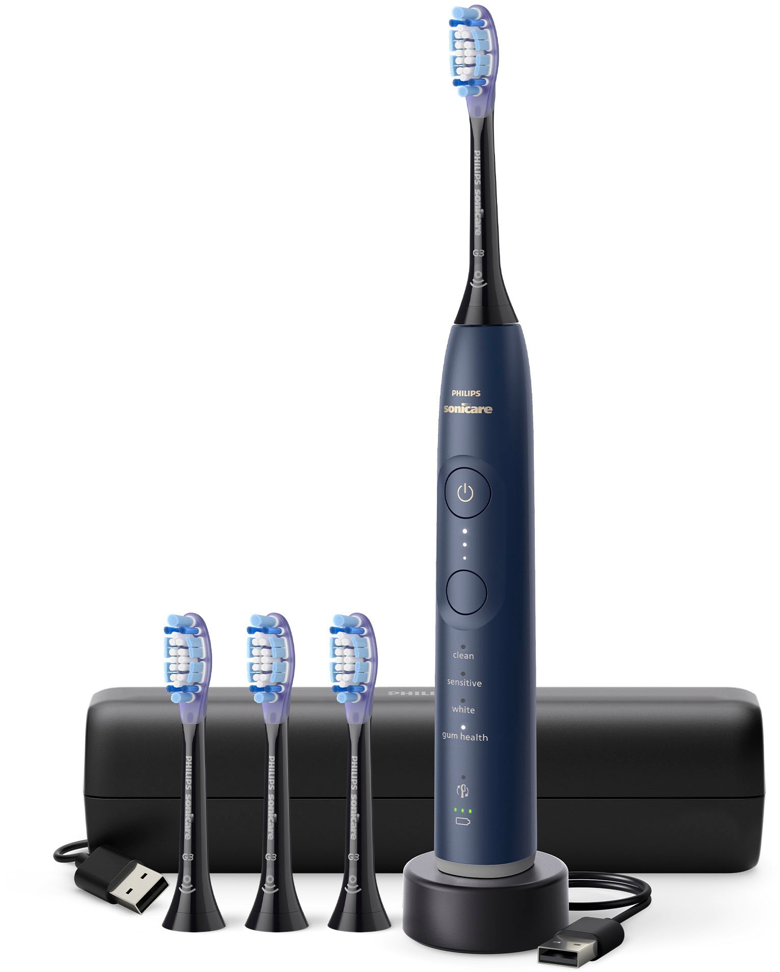 Philips Sonicare Elektrische Zahnbürste »Series 7100 HX7423/08«, 4 St. Aufsteckbürsten, mit visueller Andruckkontrolle, 4 Putzmodi und 3 Intensitätsstufen