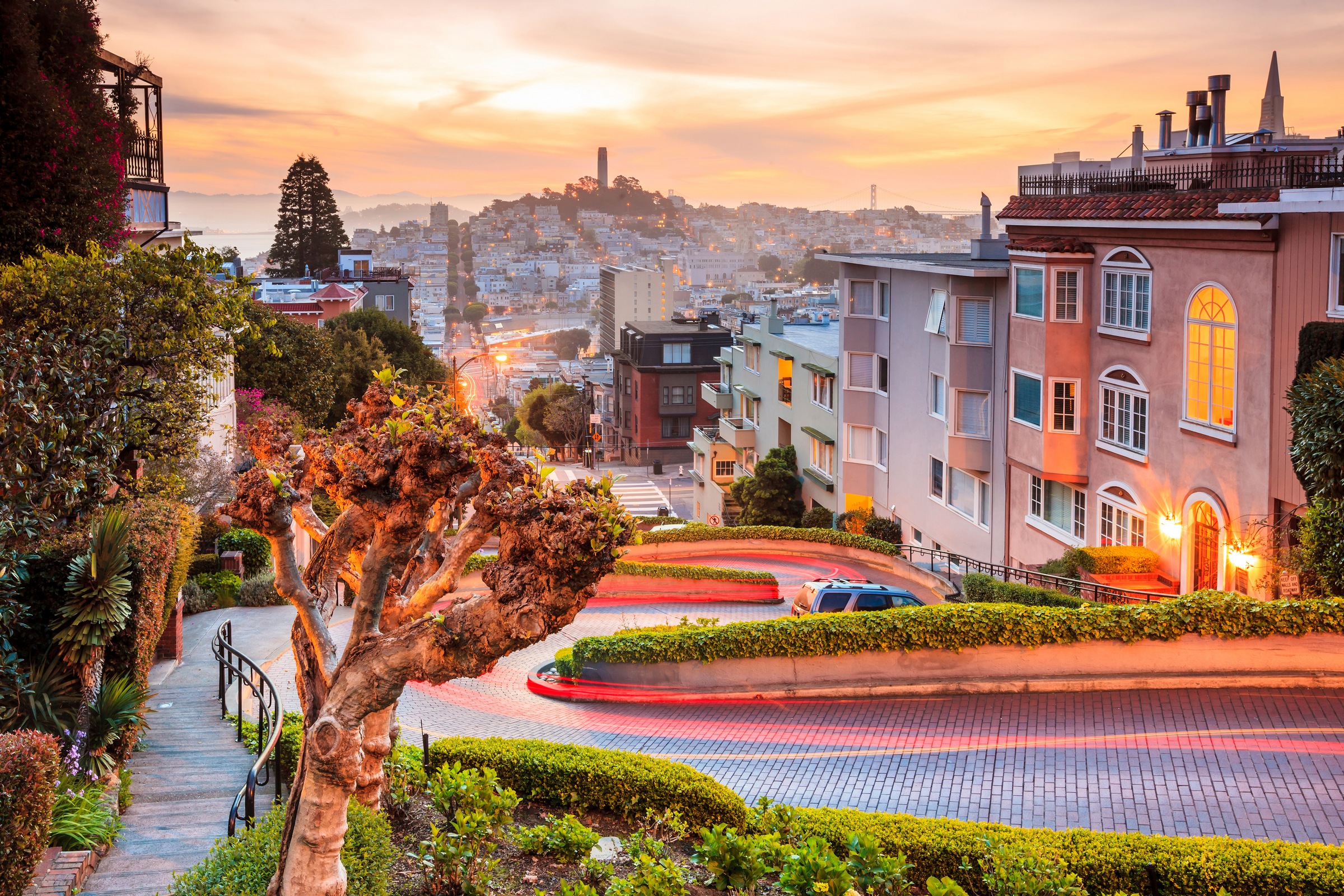 Papermoon Fototapete "Lombard Street in San Francisco" glatt