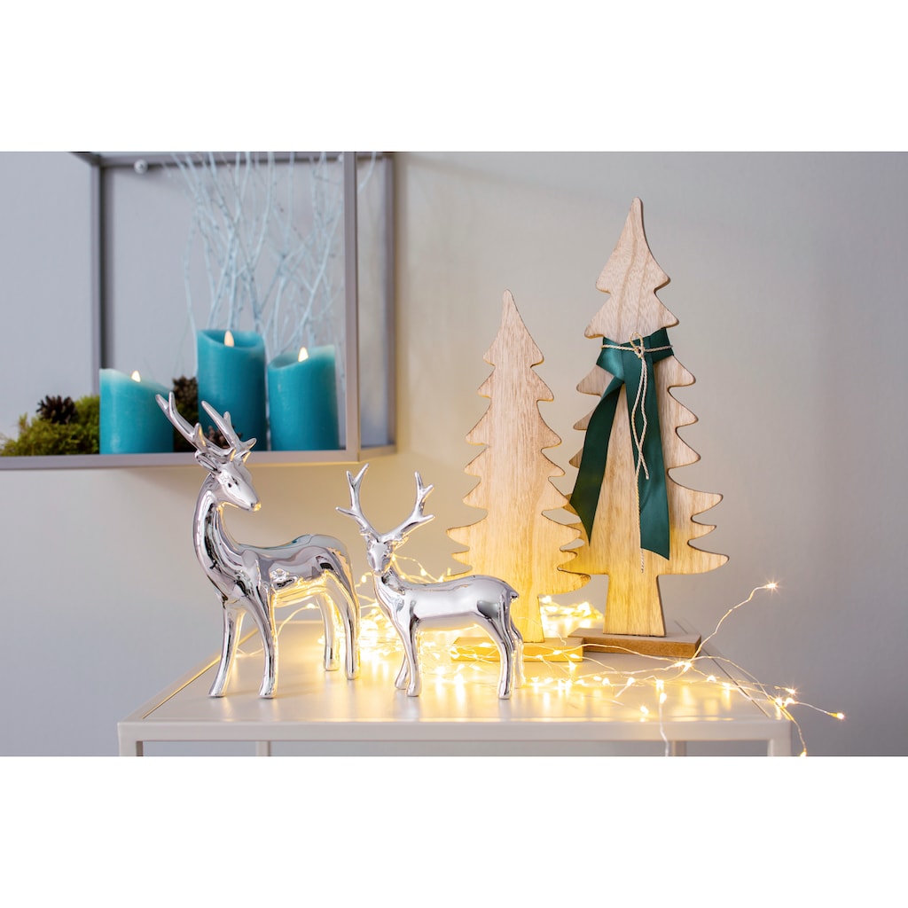 andas LED-Kerze »Weihnachtsdeko«, aus Echtwachs, mit Dimmfunktion und Timer