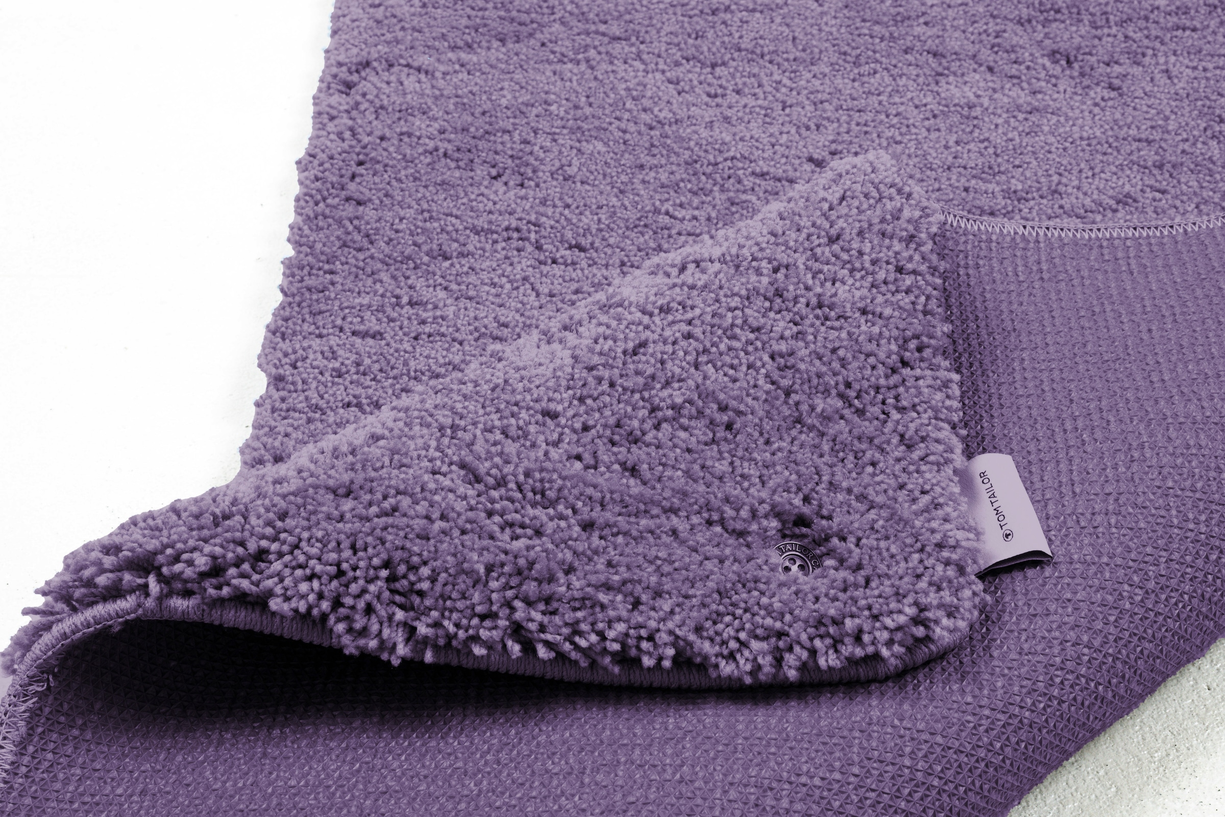 TOM TAILOR HOME Badematte »Cozy Bath UNI«, rutschhemmend beschichtet, fußbodenheizungsgeeignet, Badteppich, Uni Farben, rechteckig, rund und oval erhältlich