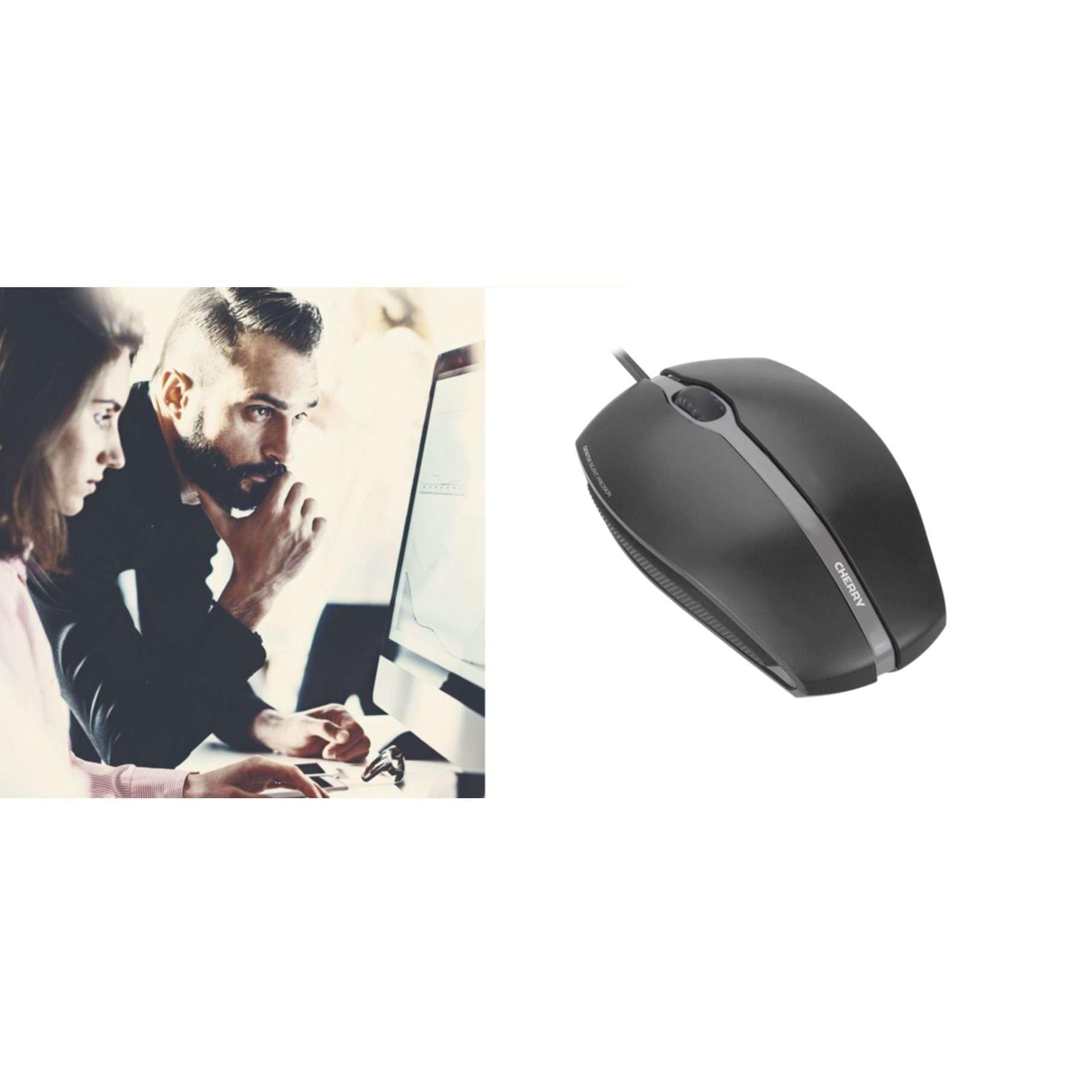 Cherry Maus »GENTIX SILENT Kabelgebundene Maus, Schwarz, USB«