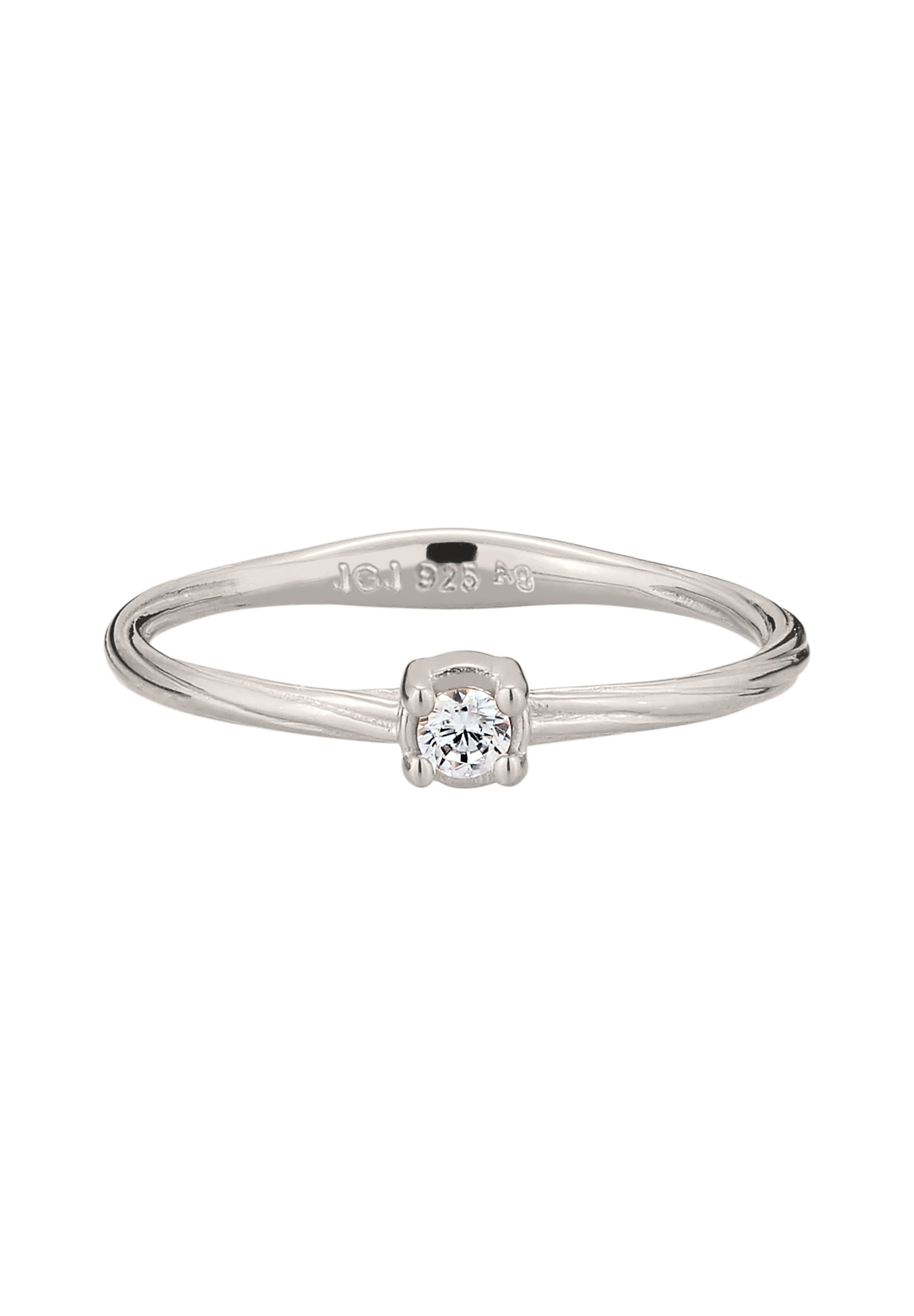Elli DIAMONDS Diamantring »Ring Solitär Diamant Weiß Brillantschliff (0.06 ct) 925 Sterling Silber«