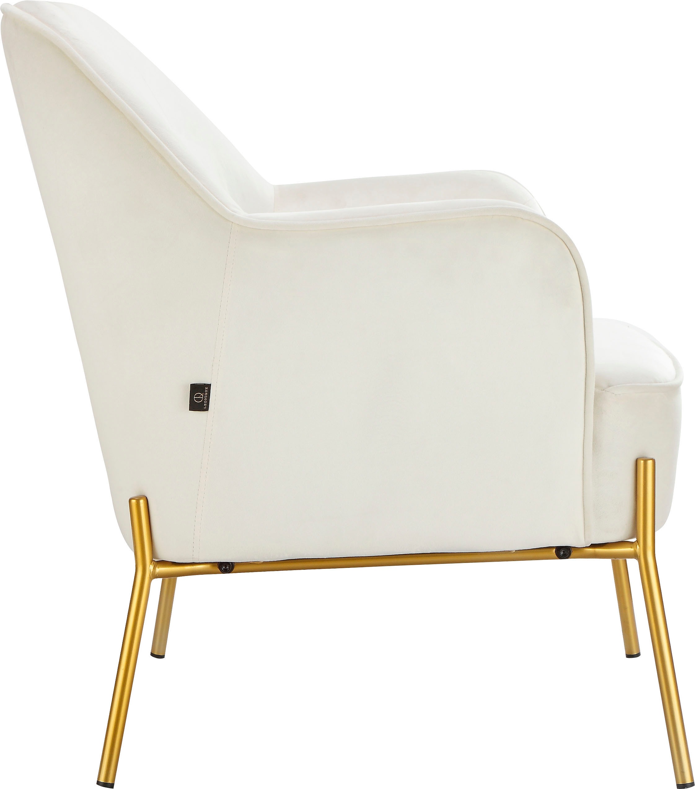 Leonique Sessel »Runa«, Samtvelours Bezug, in vier Farbvarianten, Sitzhöhe 44 cm