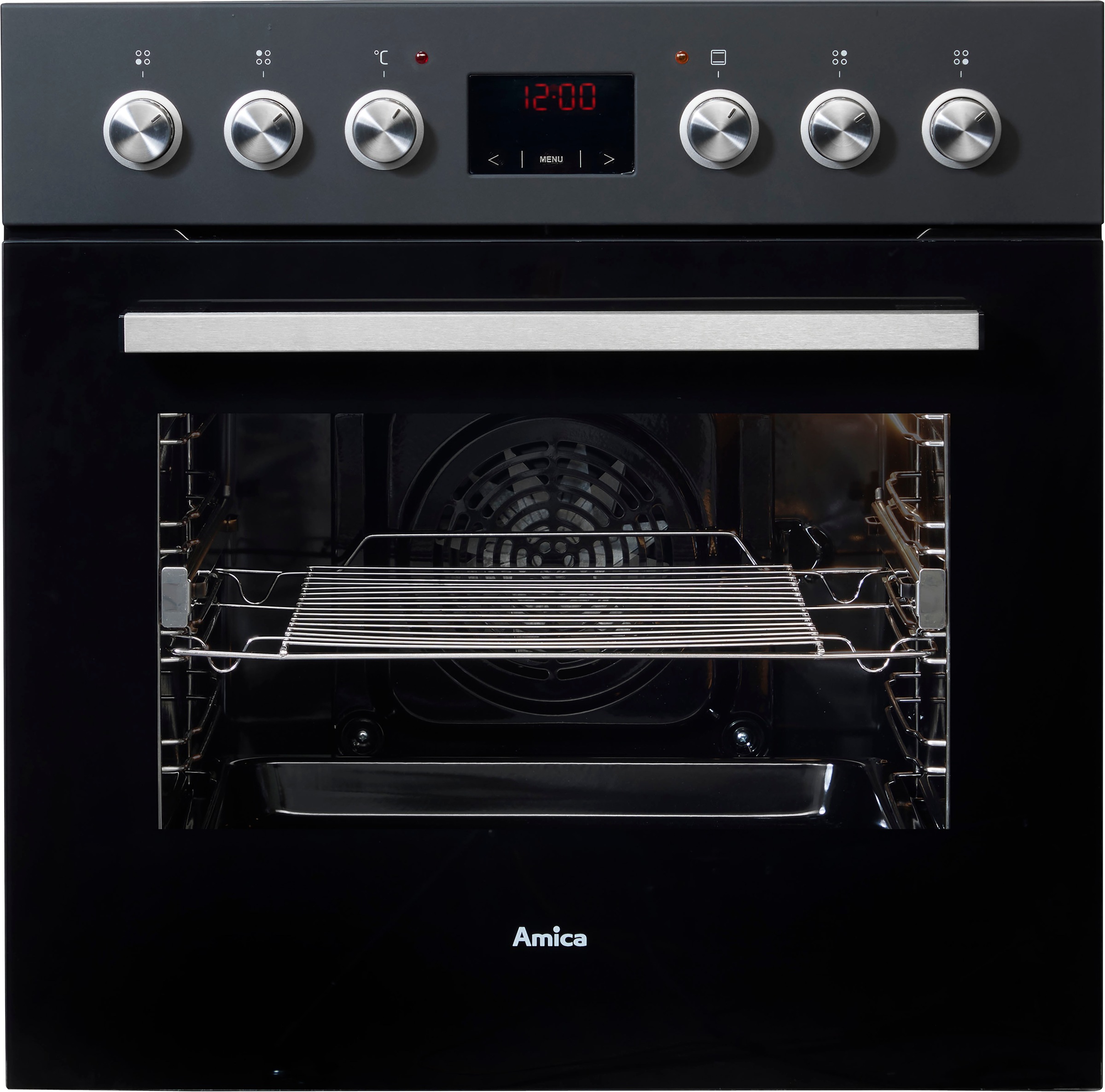Amica Elektro-Herd-Set »EHC 933 107 SM«, mit 1-fach-Teleskopauszug, Steam Clean