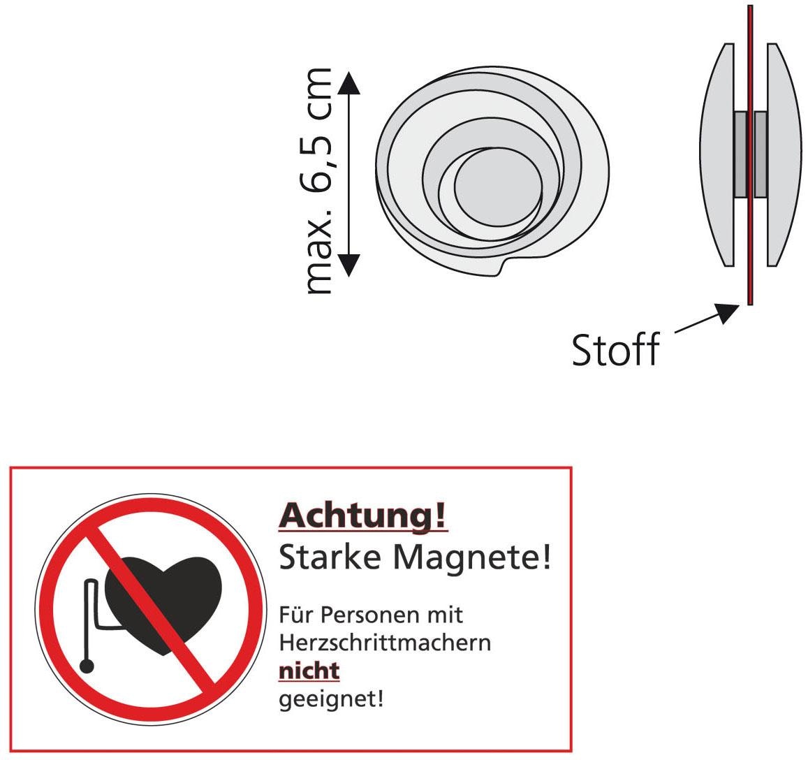 (Packung, metallische Flächen Dekomagnet St.), für 2 »Schnecke«, Liedeco kaufen bequem