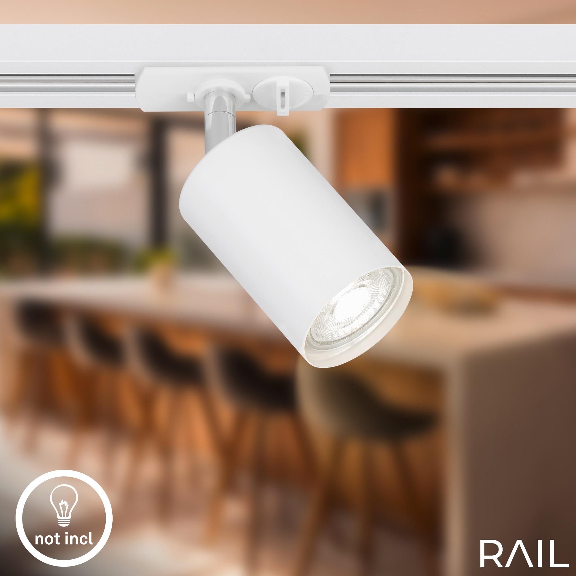 Briloner Leuchten Schienensystem-Leuchten »RAIL« GU10 1 Stk. Spotlight 138mm Weiß max.9W Schienensystem Rail Wohnzimmer Büro Küche