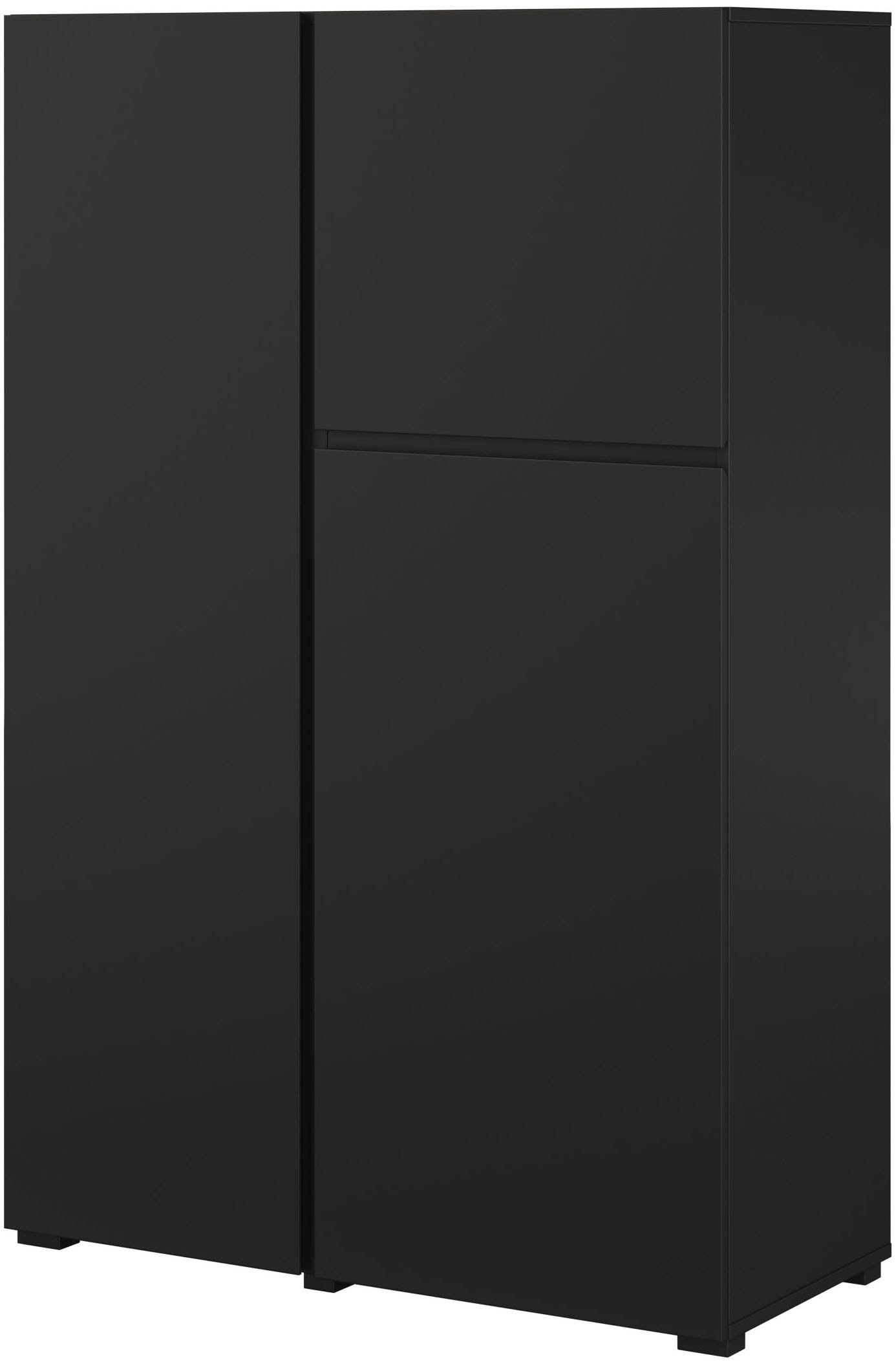 OTTO home Highboard »Metric,Breite 92cm, moderne grifflose Hochkommode 3 Türen,Highboard« Hochschrank mit viel Stauraum, Einlegeböden verstellbar, Türkommode