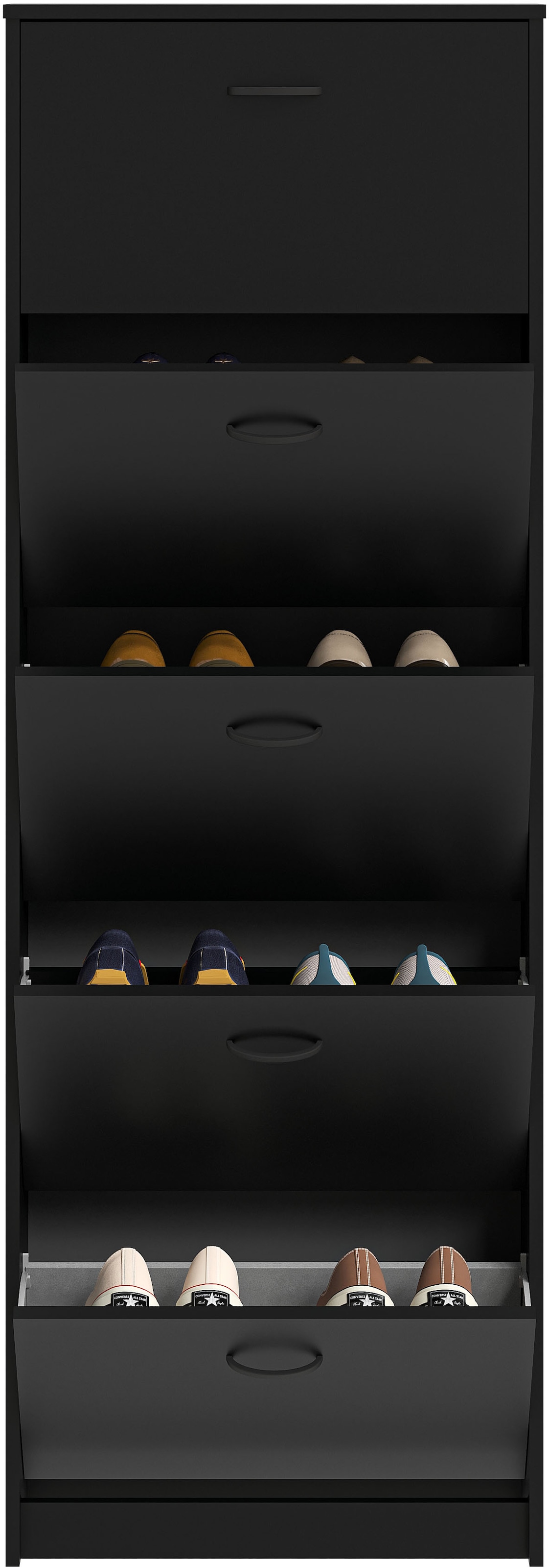 FMD Schuhschrank »Step 5«, Schuhkipper mit 5 Schuhklappen, Höhe 168,5 cm, Tiefe 17 cm