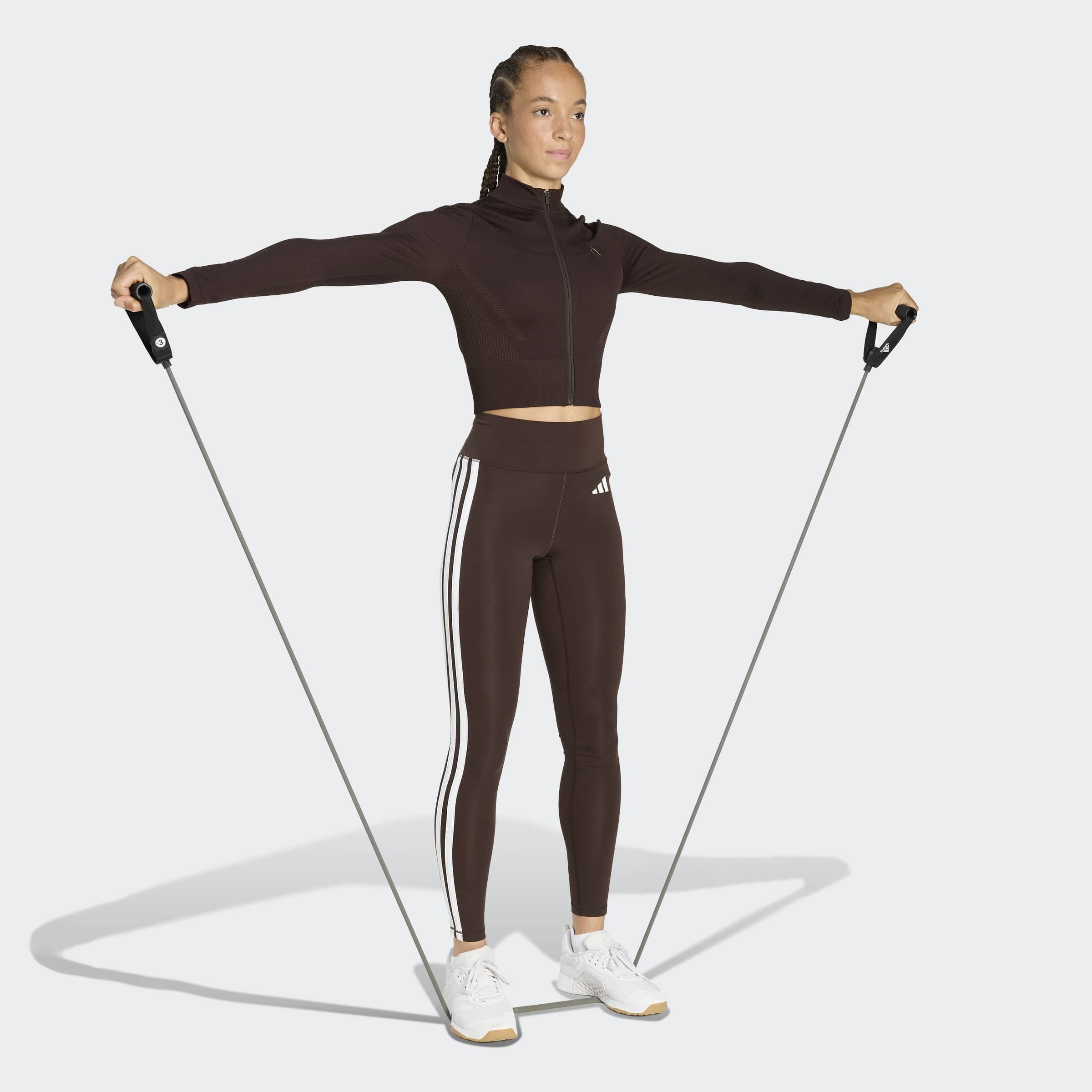 adidas Performance Rollkragenpullover »WORKOUT ESSENTIALS, DURCHGEHENDER REISSVERSCHLUSS, STRICK«