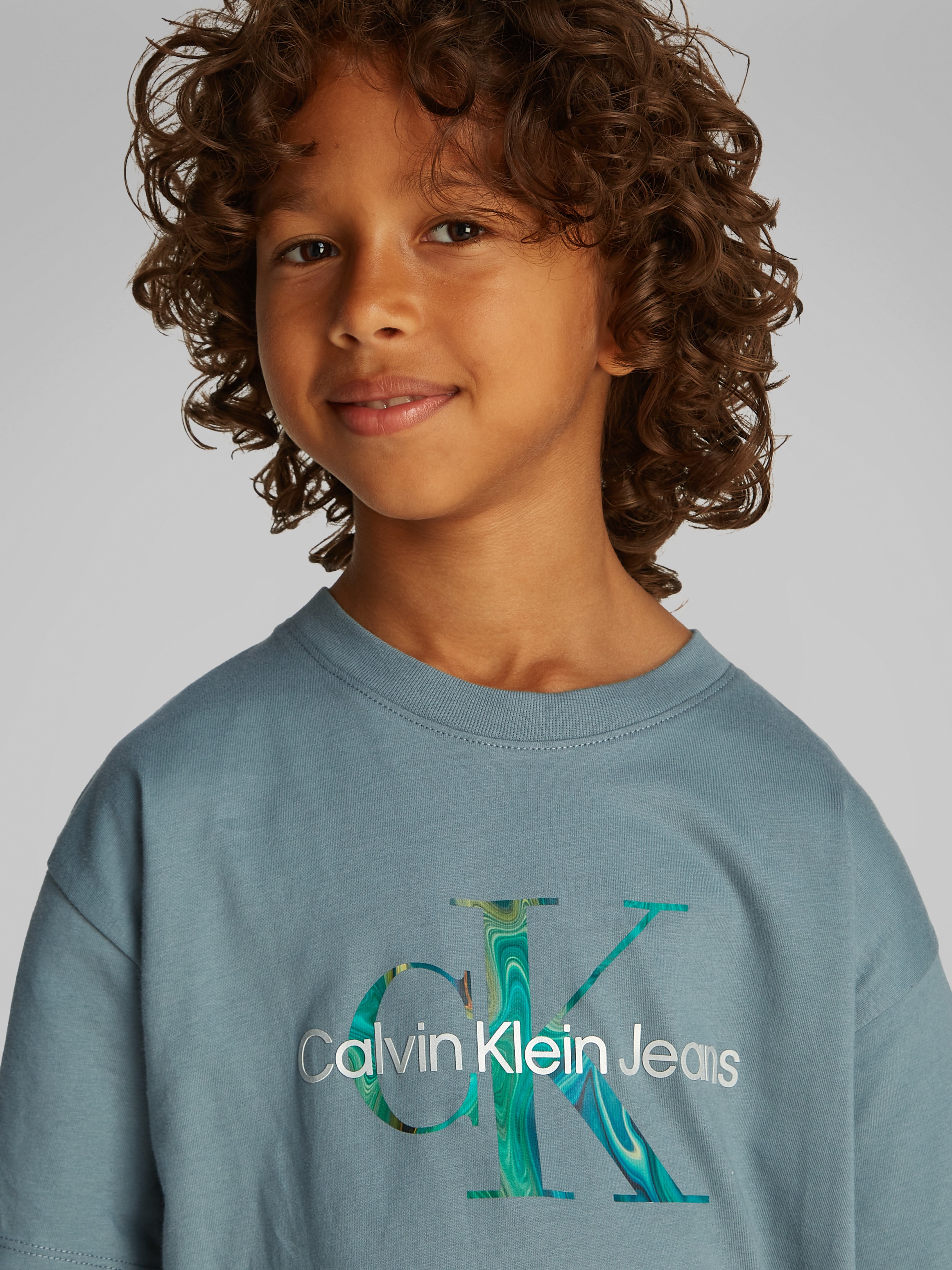 Calvin Klein Jeans T-Shirt »OCEAN SWIRL MONO T-SHIRT«, mit großem Logodruck