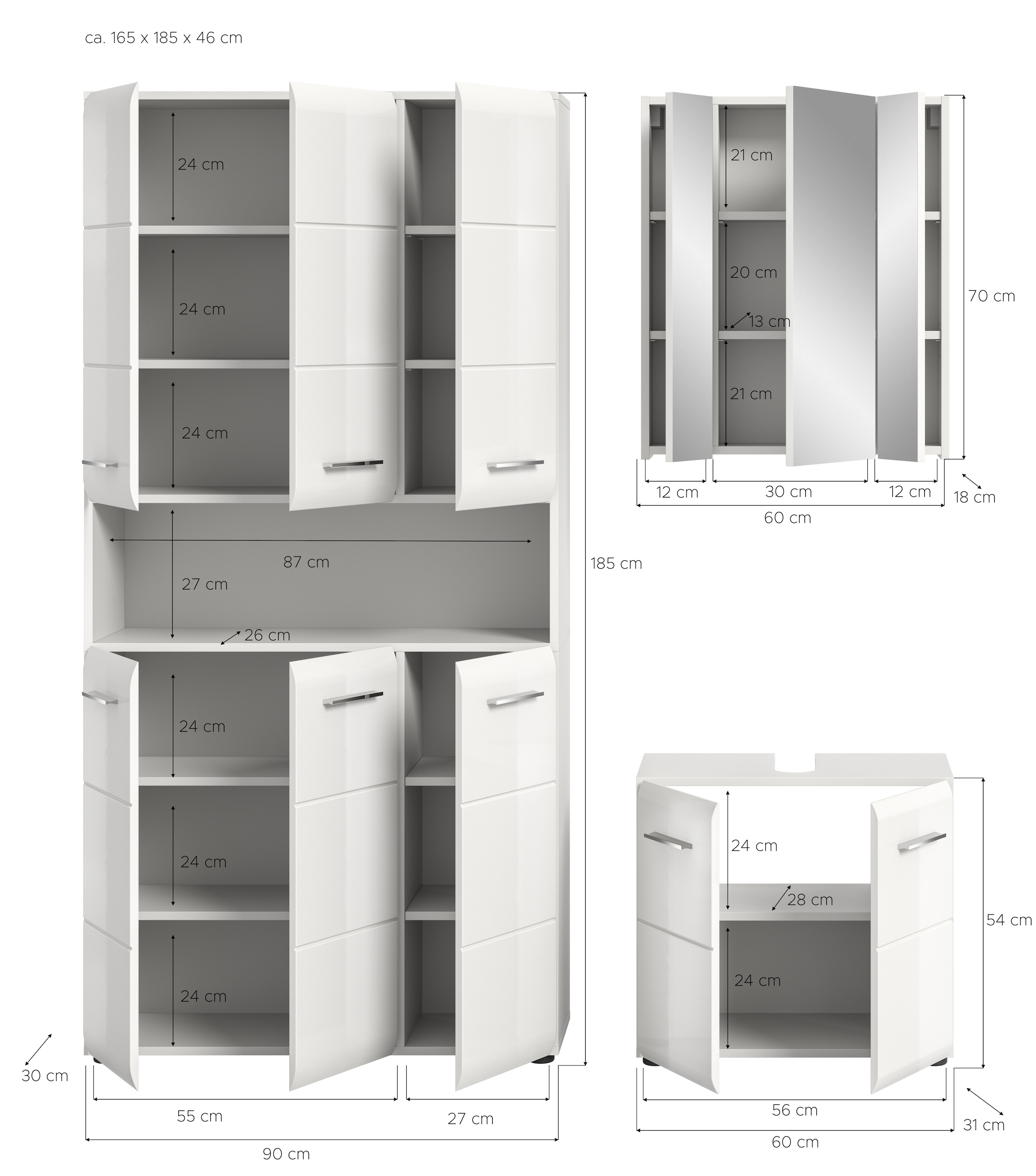INOSIGN Badezimmer-Set Set, 4 Stk. tlg.