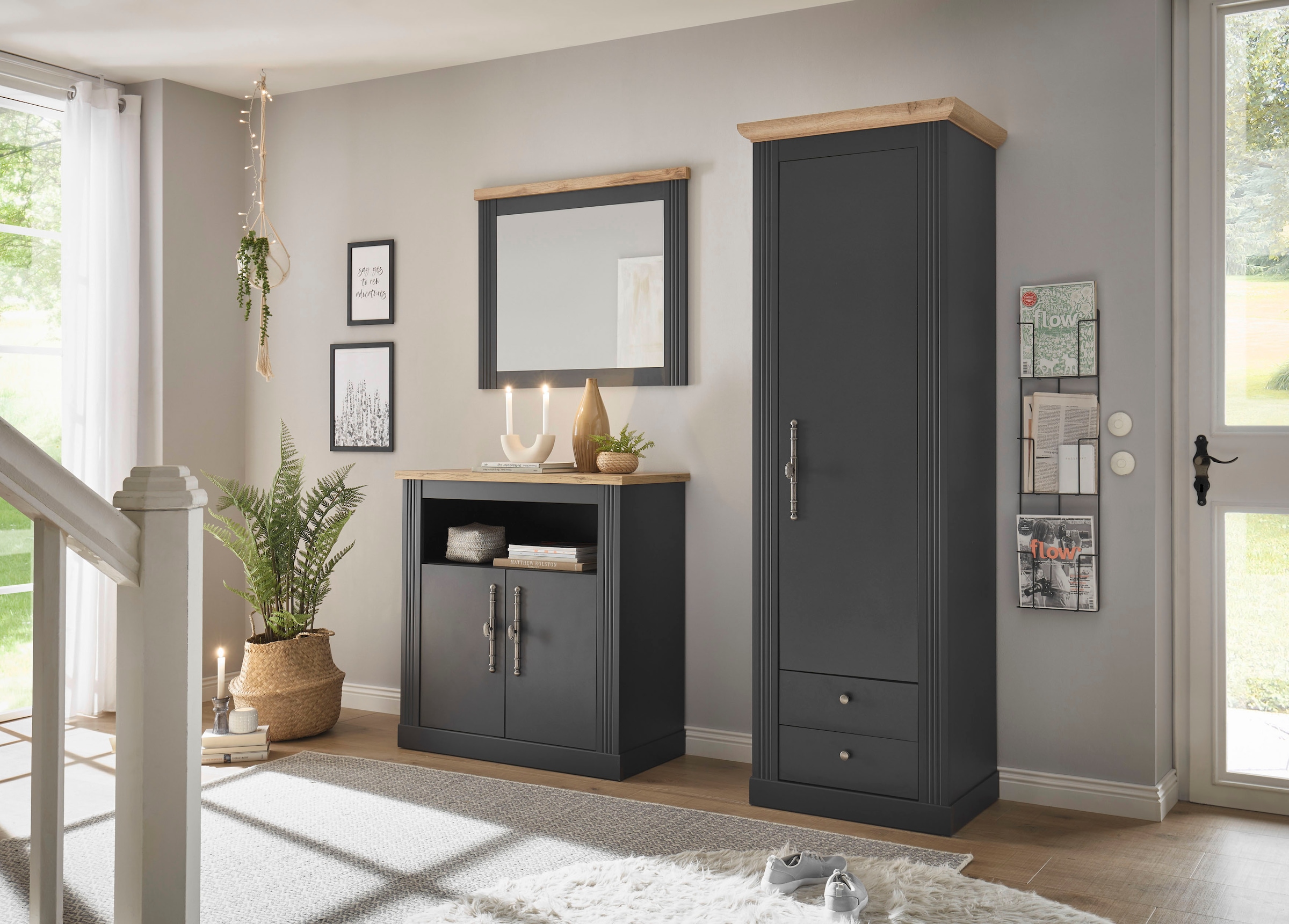 Home affaire Schuhschrank »WESTMINSTER BESTSELLER!«, (Höhe ca. 203 cm), im romantischen Landhausstil