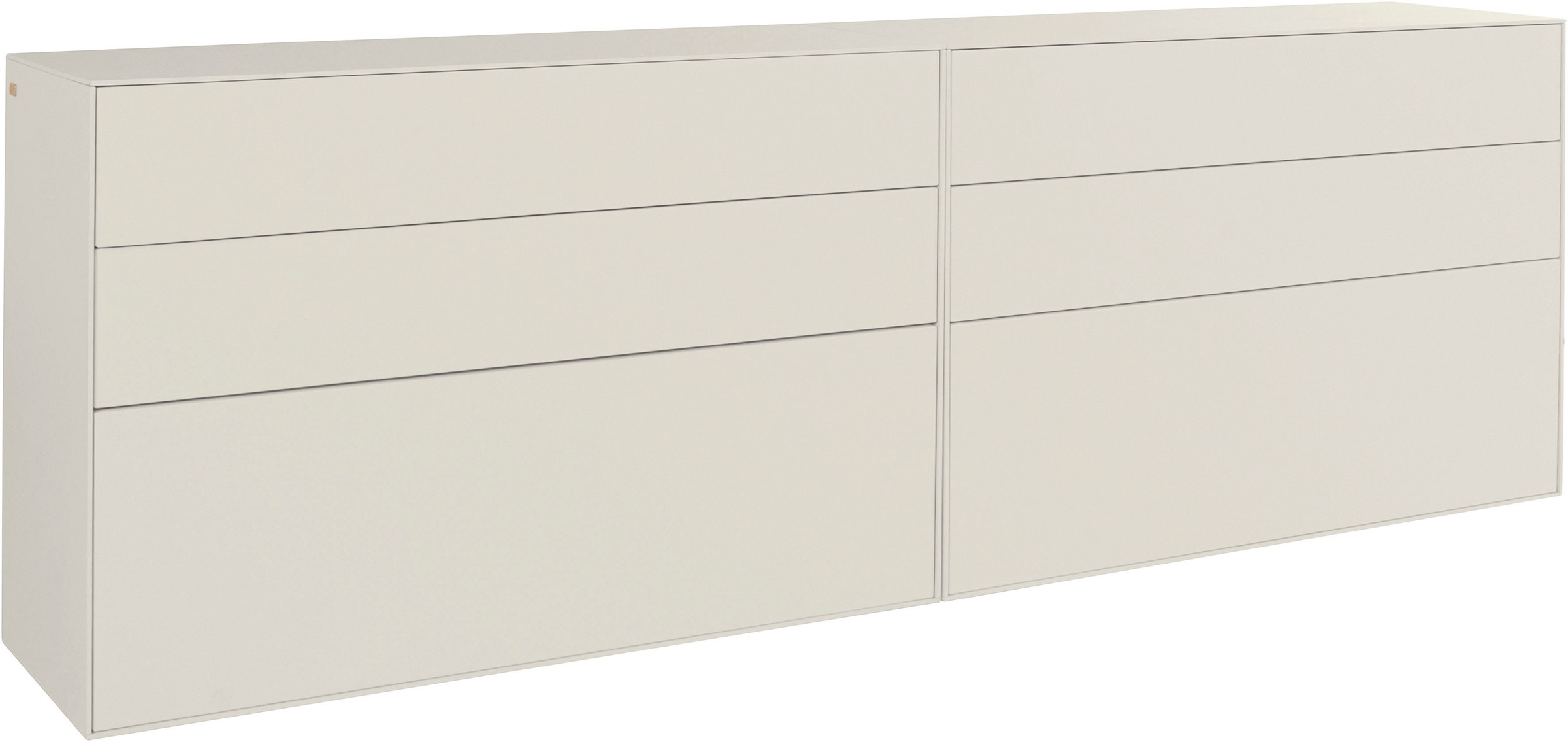 LeGer Home by Lena Gercke Sideboard »Essentials«, (2 St.), Breite: 224cm, MDF lackiert, Push-to-open-Funktion