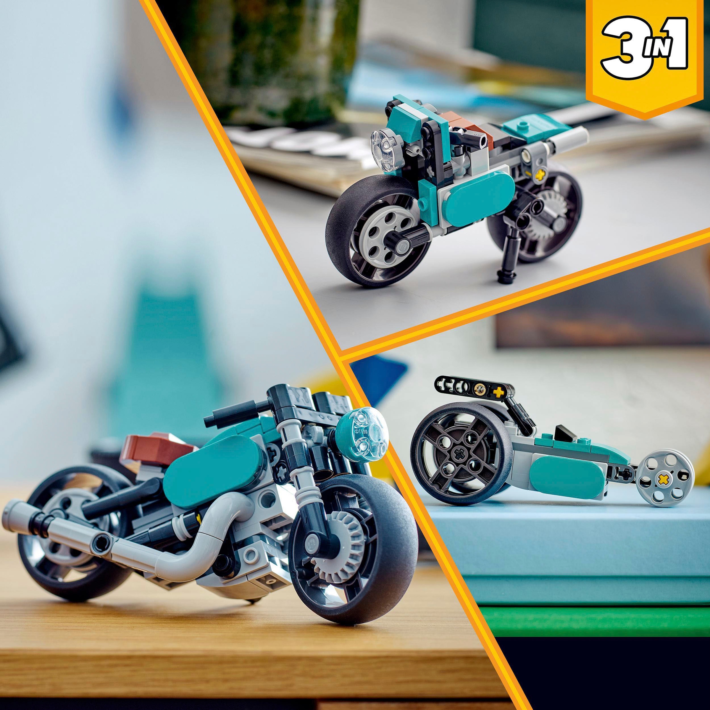 LEGO® Konstruktionsspielsteine »Oldtimer Motorrad (31135), LEGO® Creator  3in1«, (128 St.) bei