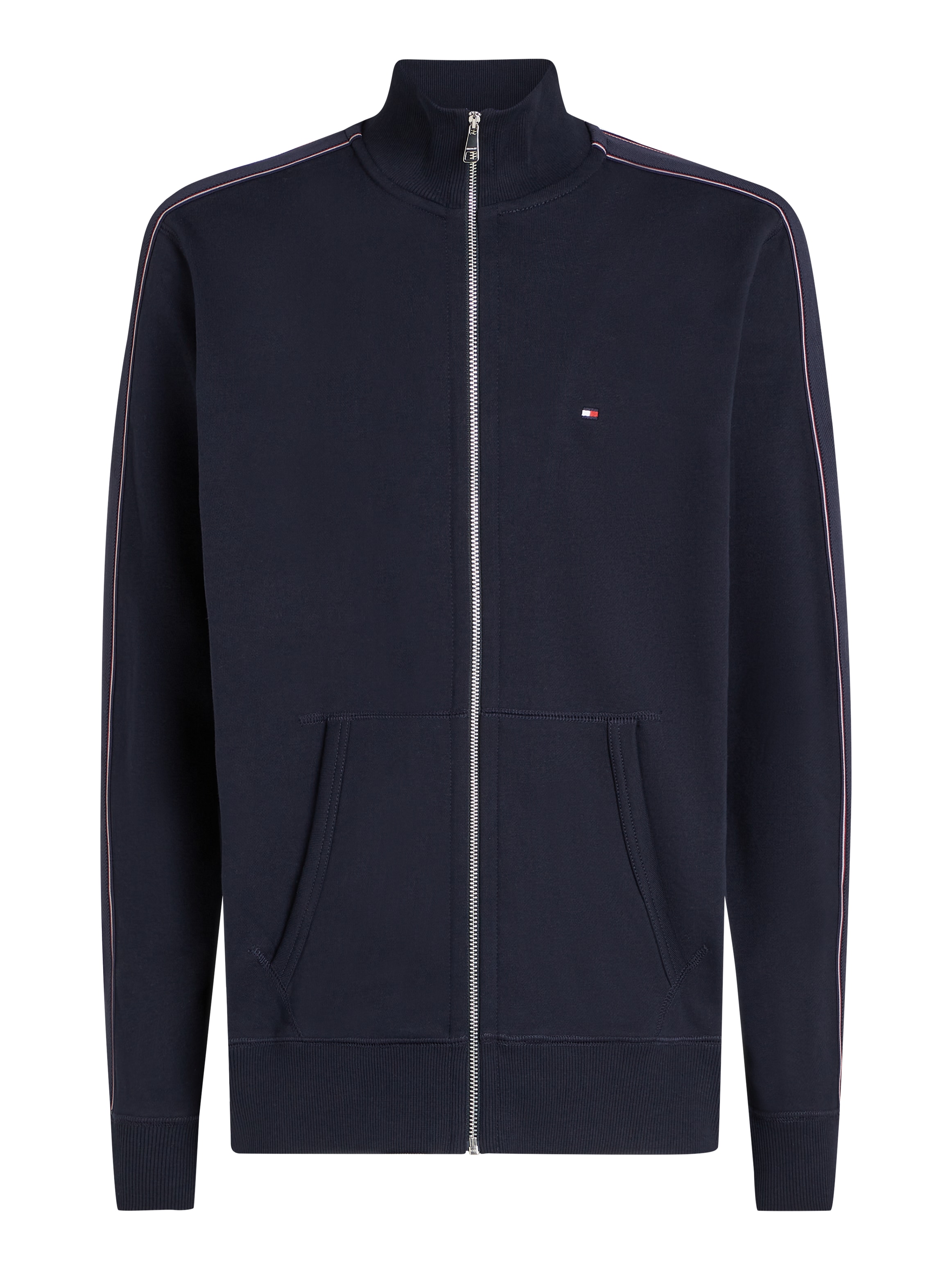 Tommy Hilfiger Sweatjacke »GLOBAL STRIPE ZT STAND COLLAR«