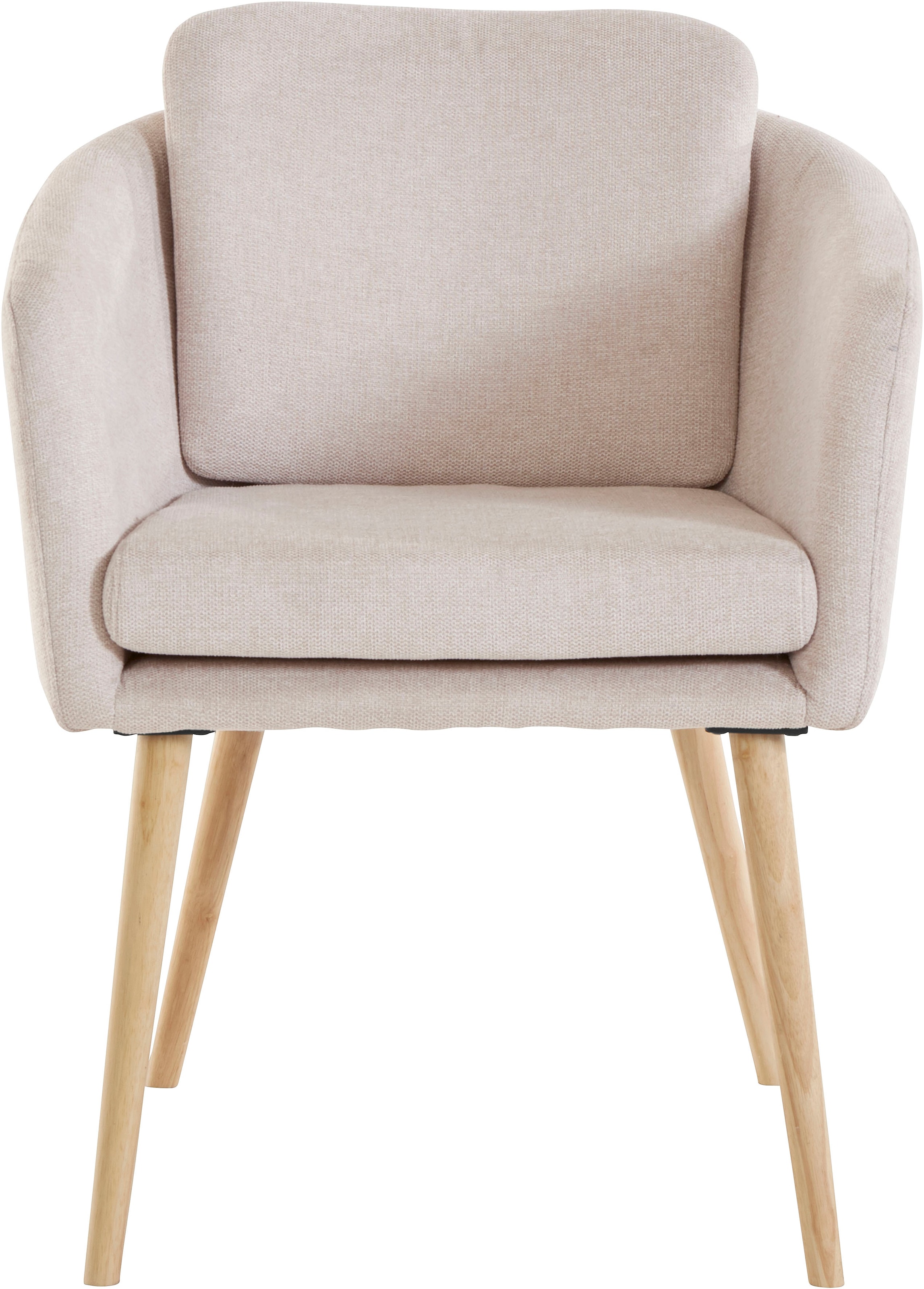 LeGer Home by Lena Gercke Esszimmerstuhl »Fleur«, Struktur fein, Beine aus Massivholz, bequemer Polsterstuhl, Schalenstuhl