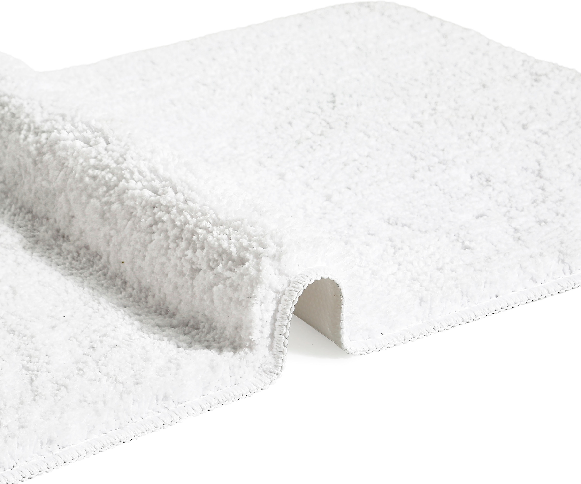 my home Badematte »Inga, Badezimmer Teppich, Badvorleger«, rutschhemmend beschichtet, schnell trocknend-strapazierfähig-fußbodenheizungsgeeignet, Badteppich, unifarben, weich, als halbrund und rechteckig erhältlich