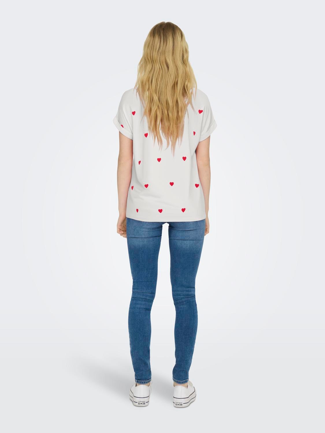 ONLY Kurzarmshirt »ONLMOSTER S/S AOP TOP CS JRS« Viskosemischung, regular fit, Rundhals