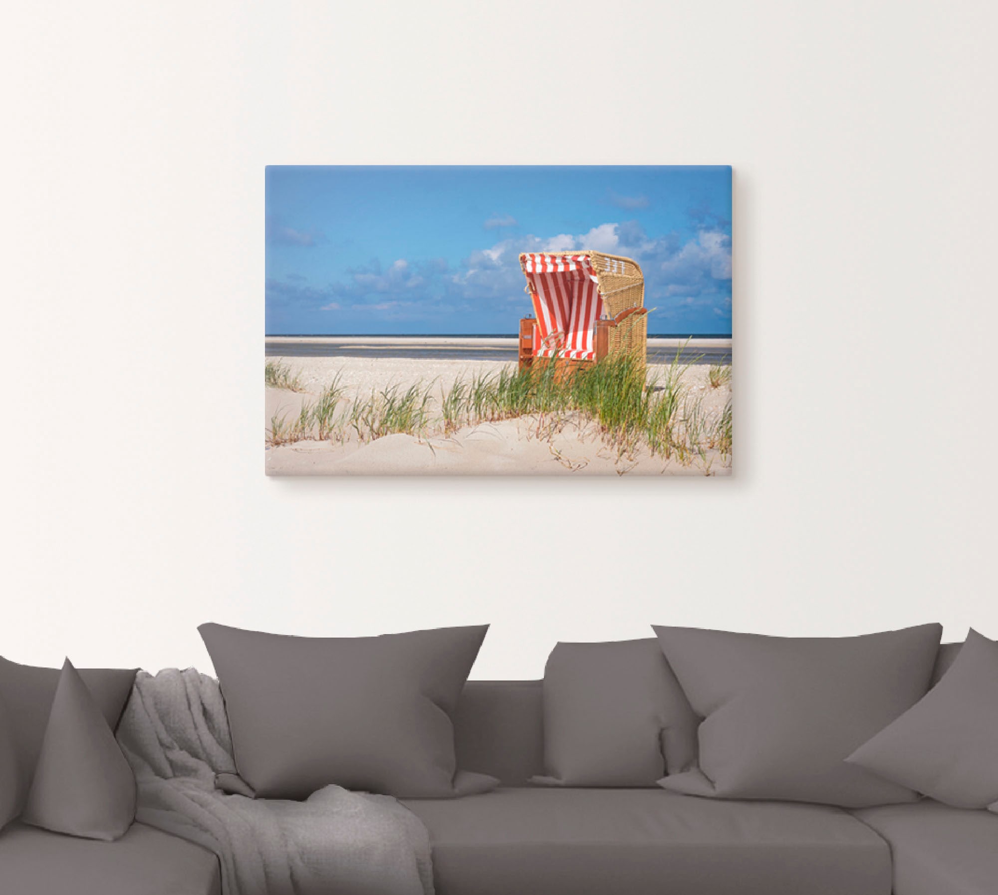 Artland Wandbild »Strandkorb 337« Strand 1 Stk. tlg. als Leinwandbild, Wandaufkleber in verschied. Größen