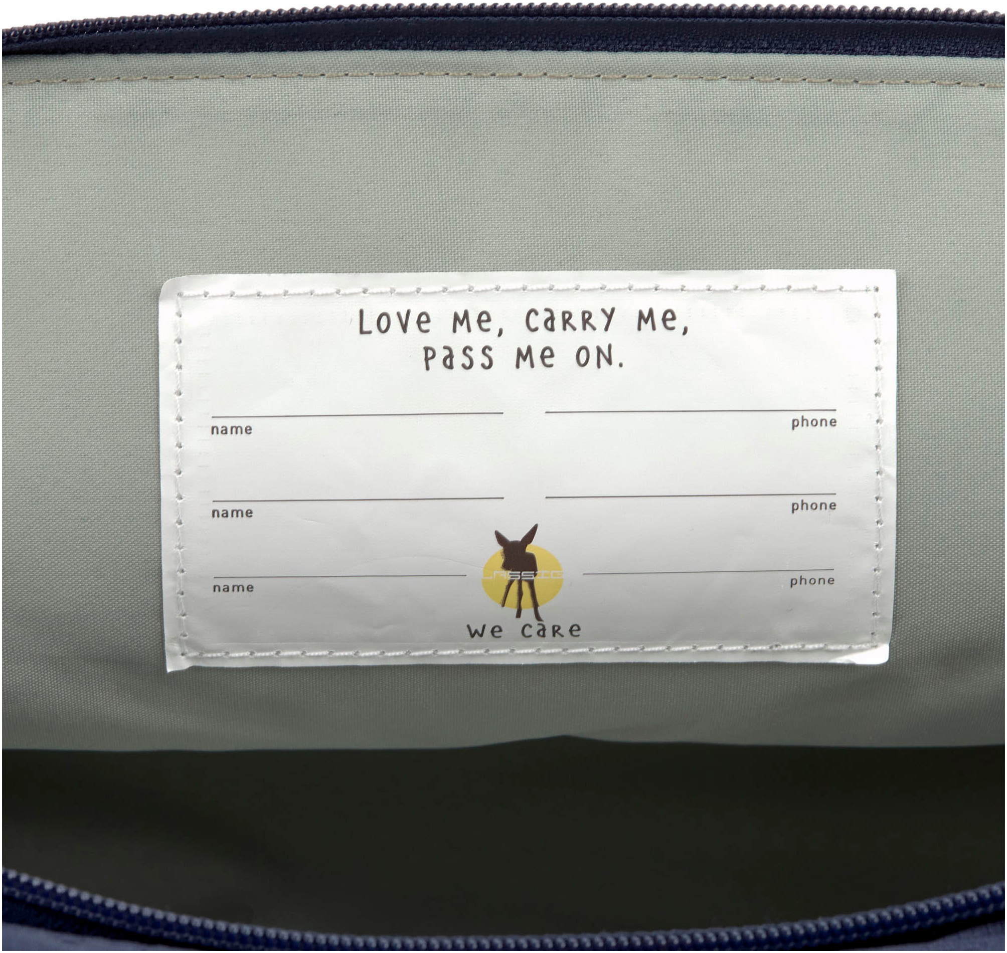 LÄSSIG Kinderrucksack »Little Gang, Mini Rolltop Backpack, navy«, Reflektoren, aus recycelten PET-Flaschen