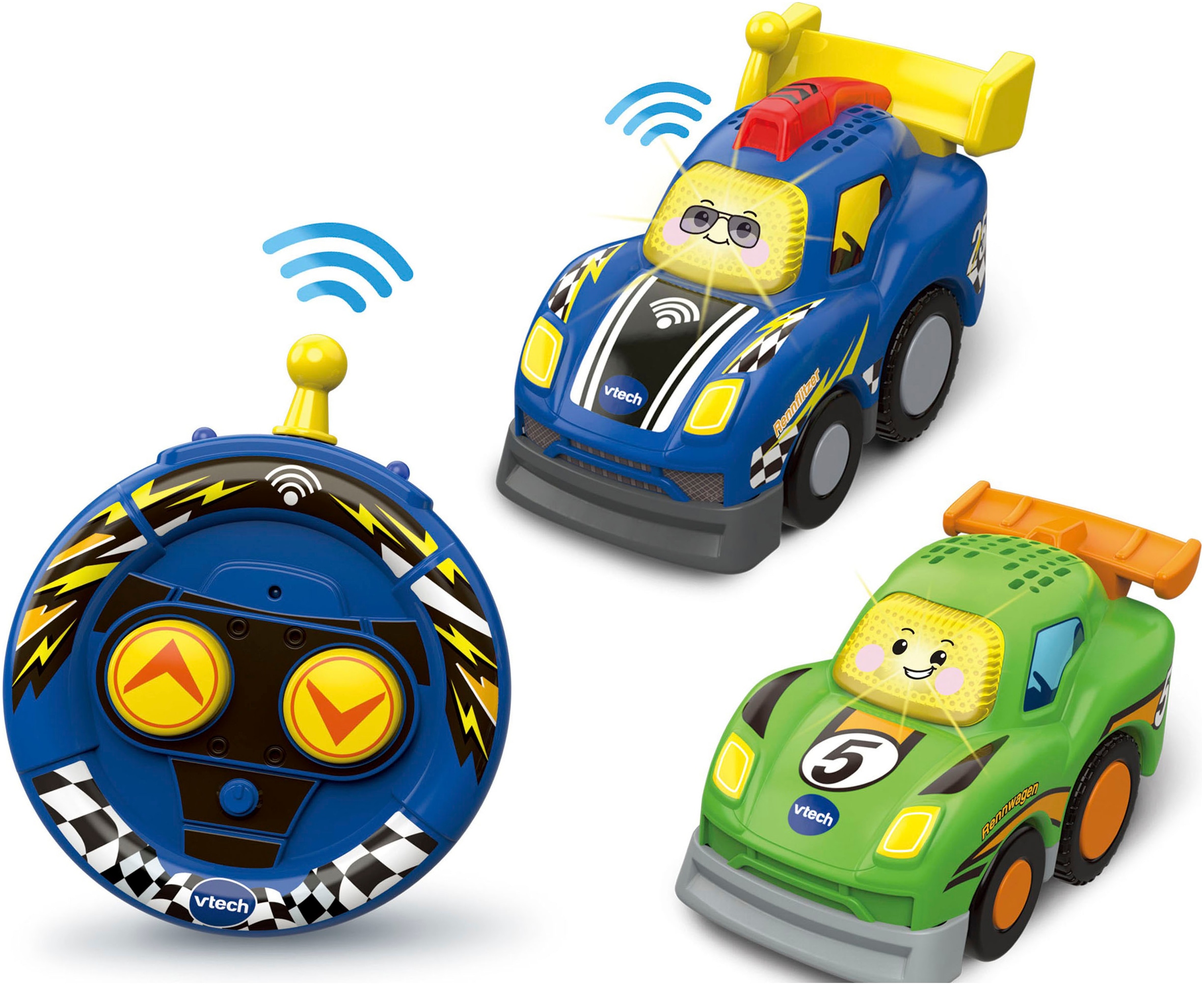 Vtech® Autorennbahn »Tut Tut Baby Flitzer - RC Autorennbahn«, mit Soundeffekt; inkl. RC-Flitzer und motorisierter Rennwagen