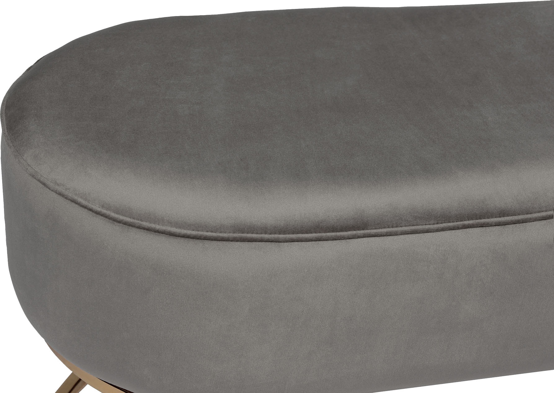 Kayoom Sitzbank »Pera 225, Edler Touch durch goldenes Gestell, Gemütliche Polsterung«, (1 St.), edles Design, bequem, samtweich, Dekorativ, Gemütliche Polsterung
