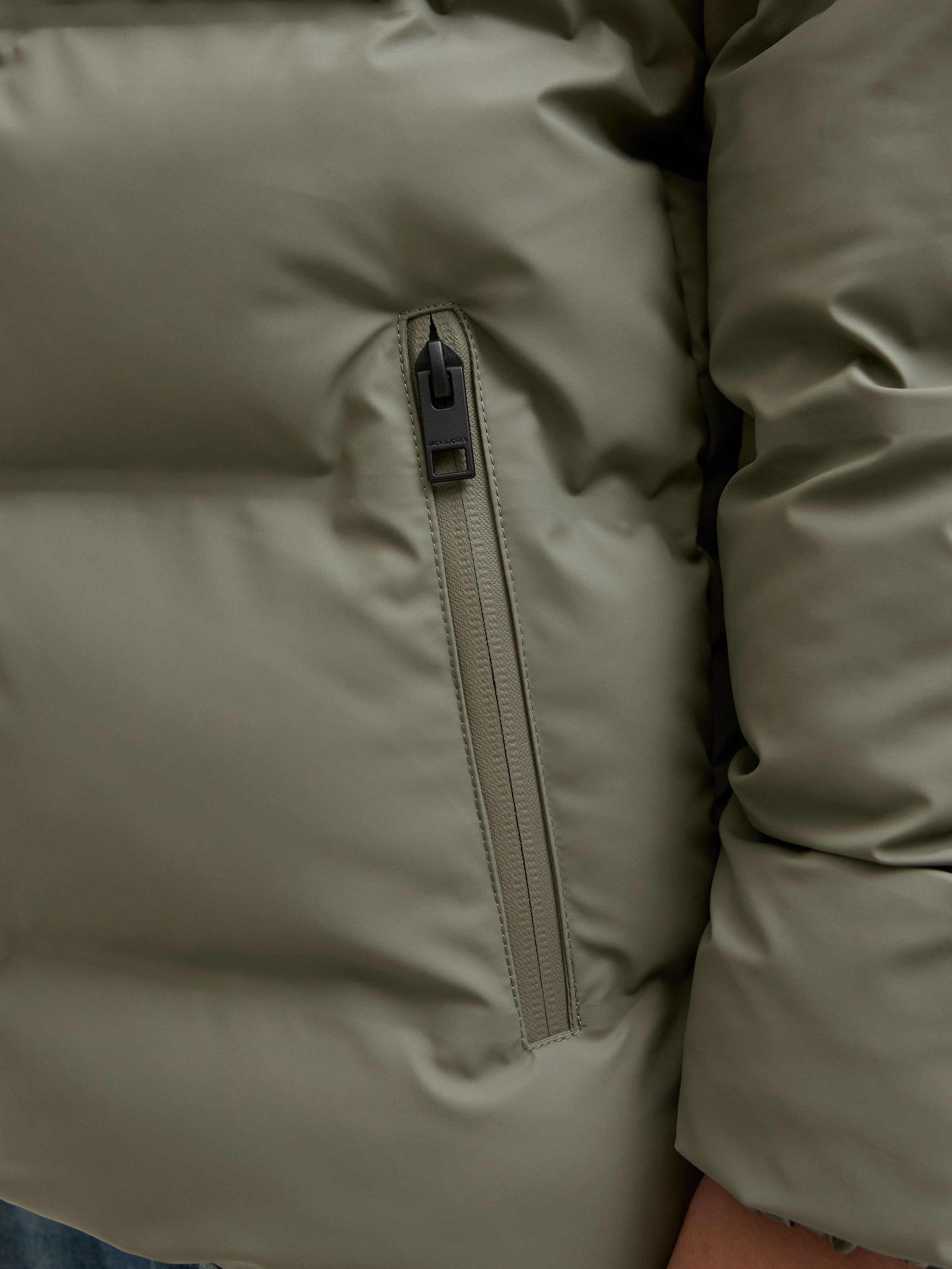 Jack & Jones Junior Steppjacke »JJELEMENTS PU PUFFER JNR« mit Kapuze