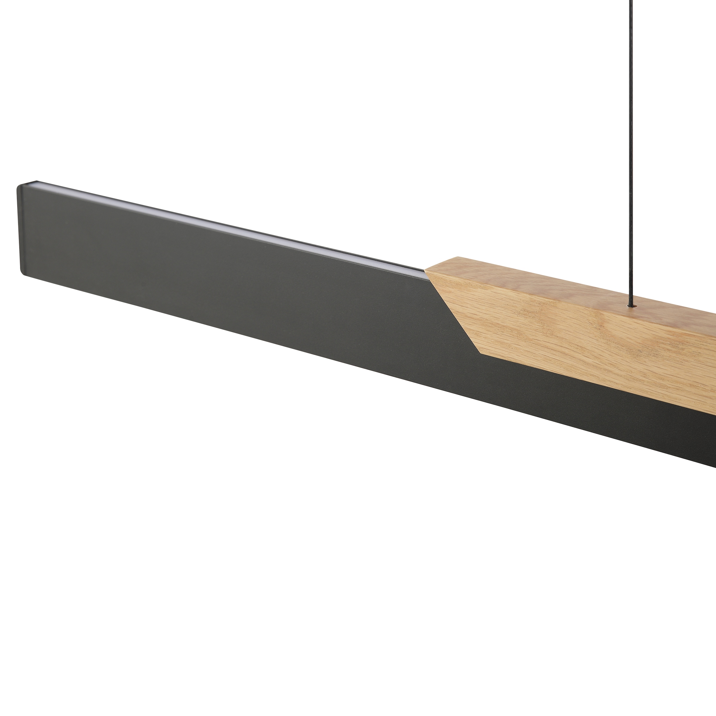 lumiCouture LED Pendelleuchte »Arcus« LED-Modul 1 Stk. Warmweiß 121 x 180 cm, 4500 Lumen, 2700 Kelvin, Holz/Metall, schwarz/braun