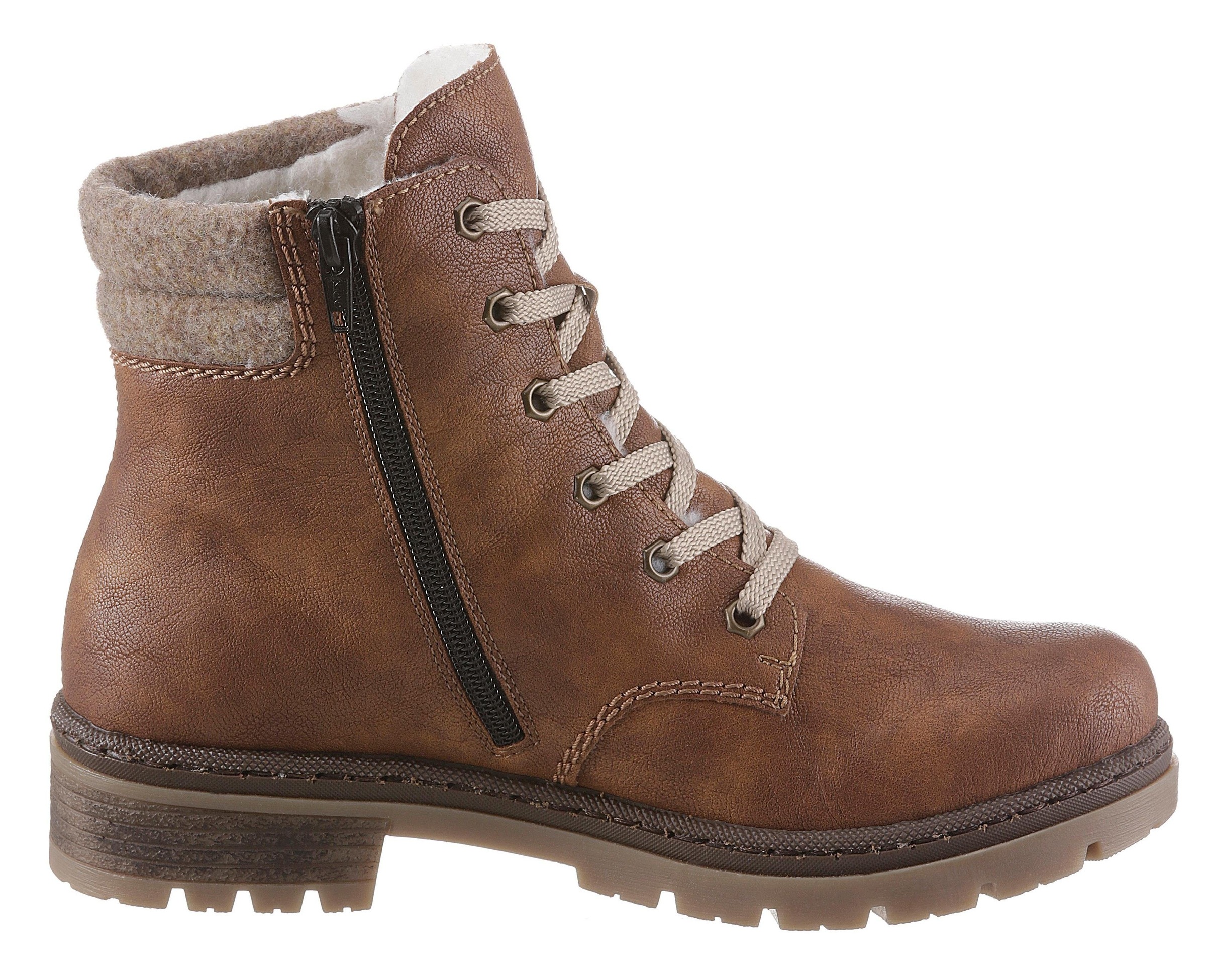 Rieker Winterboots, Winterstiefelette, Blockabsatz, in trendiger Used-Optik